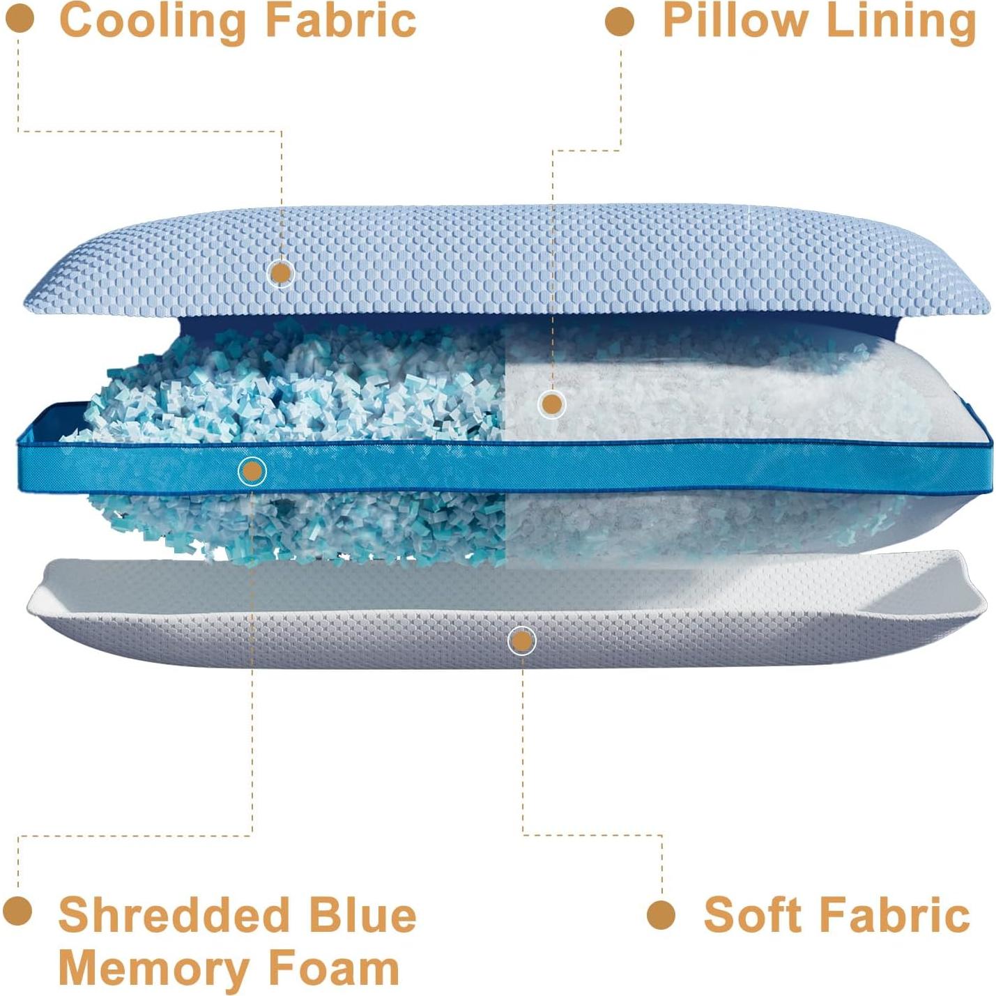 Almohada Corporal Enfriadora YZ HOME 50x137 cm Azul Ajustable