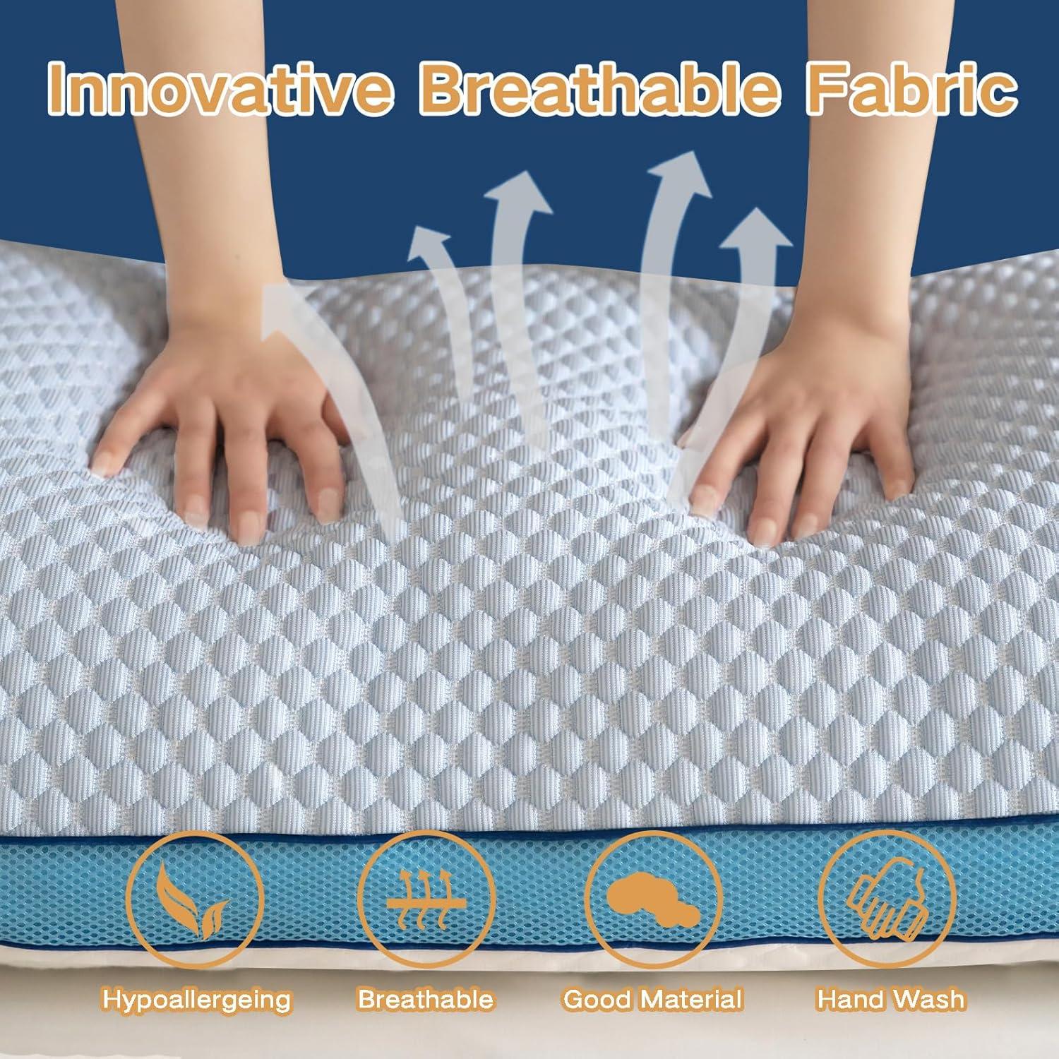 Almohada Corporal Enfriadora YZ HOME 50x137 cm Azul Ajustable