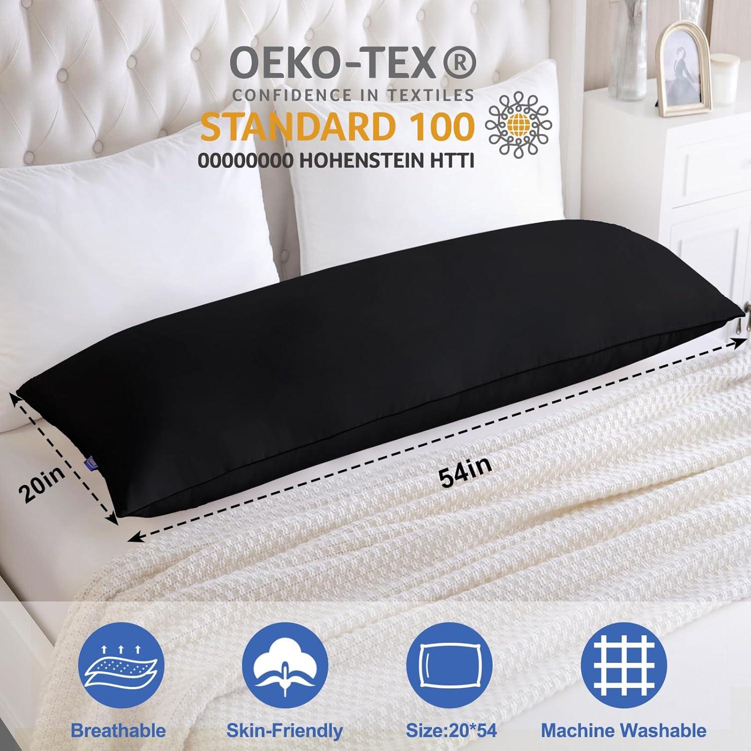 Almohada de Cuerpo Completo YZ HOME Espuma con Memoria 50.8x137.2 cm Negra