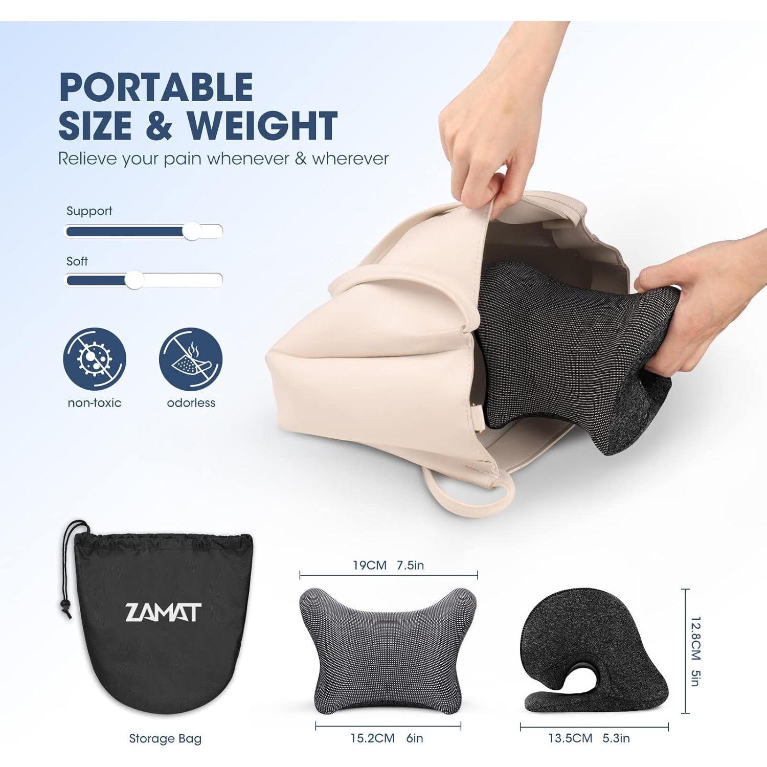 Almohada Cervical ZAMAT con Terapia Magnética y Masaje Shiatsu