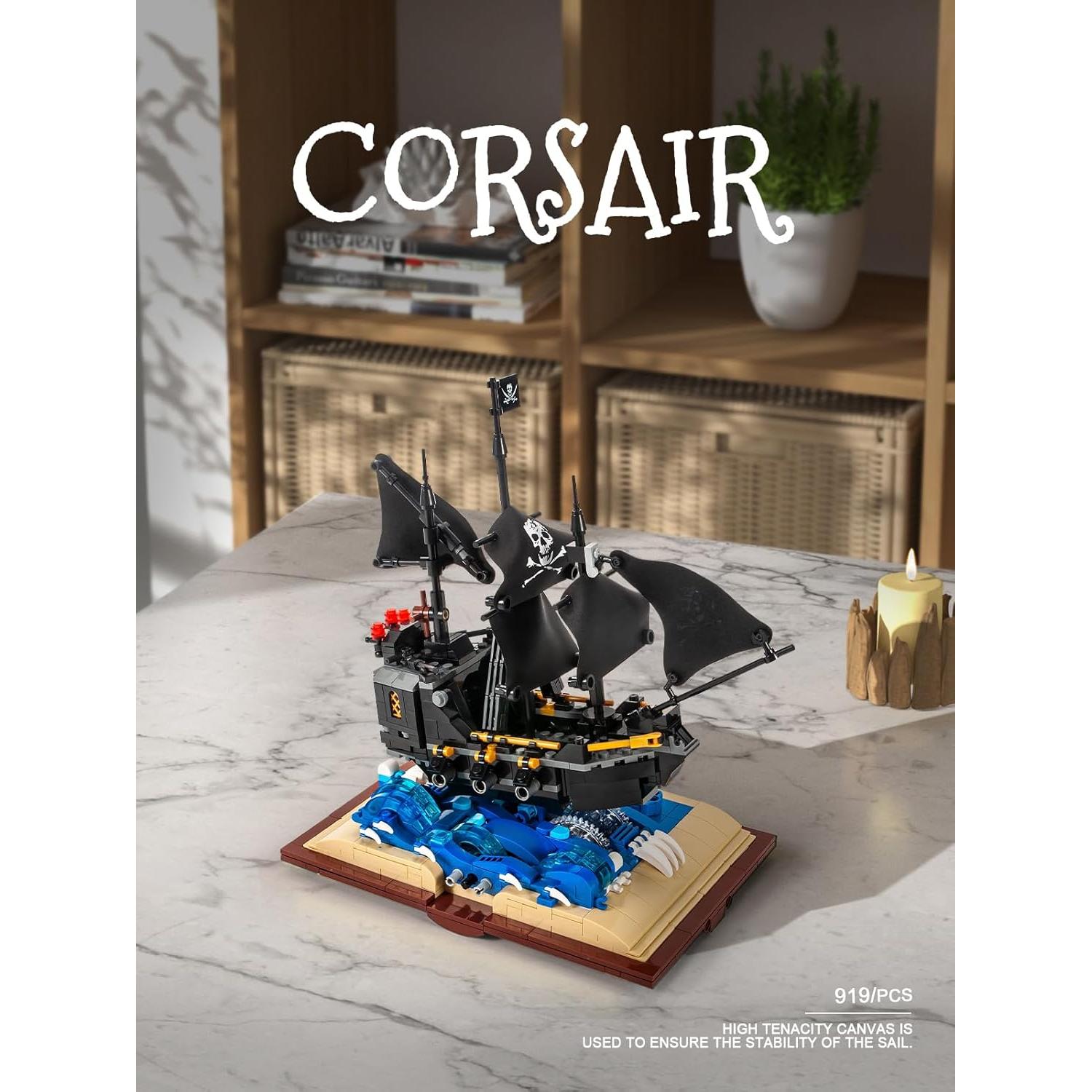 Conjunto de Bloques de Construcción GOTIMON Barco Pirata 919 Piezas