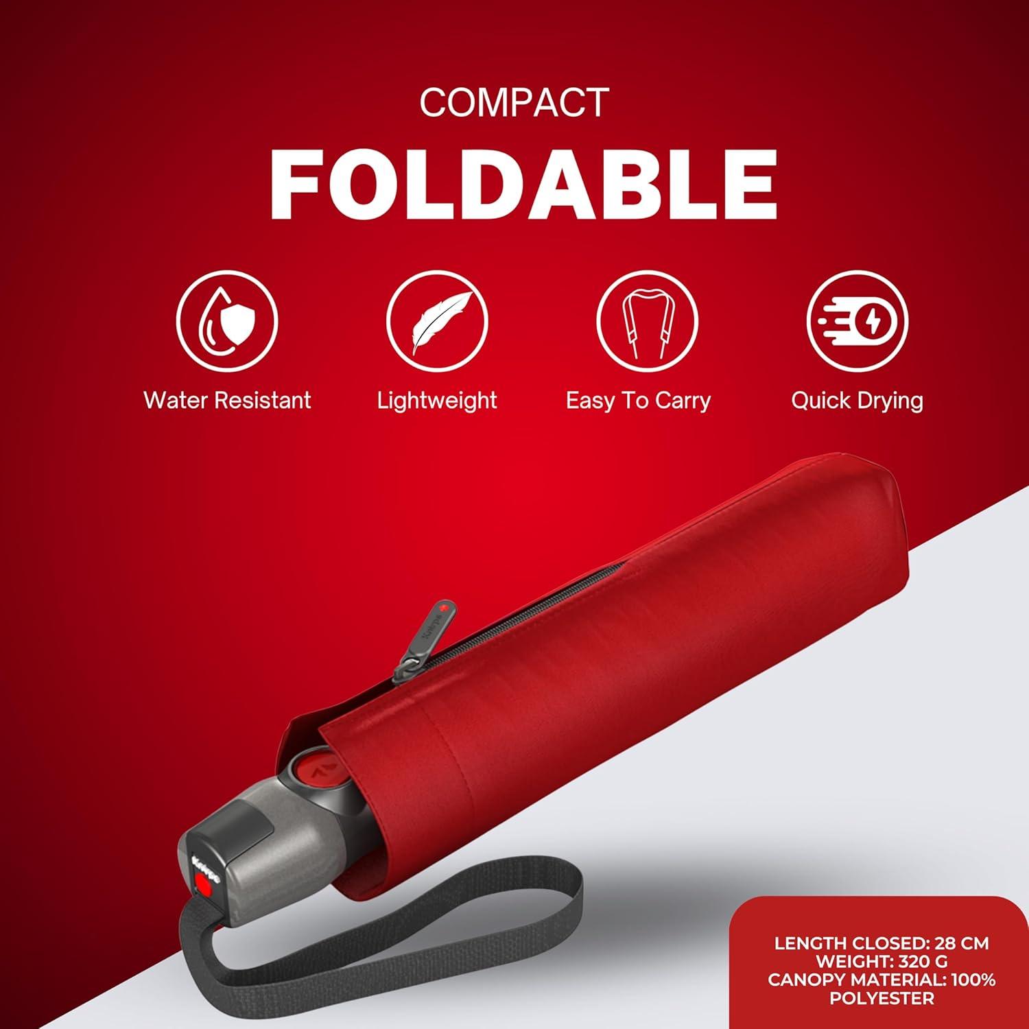 Paraguas Automático Knirps T.200 Compacto Rojo 97cm