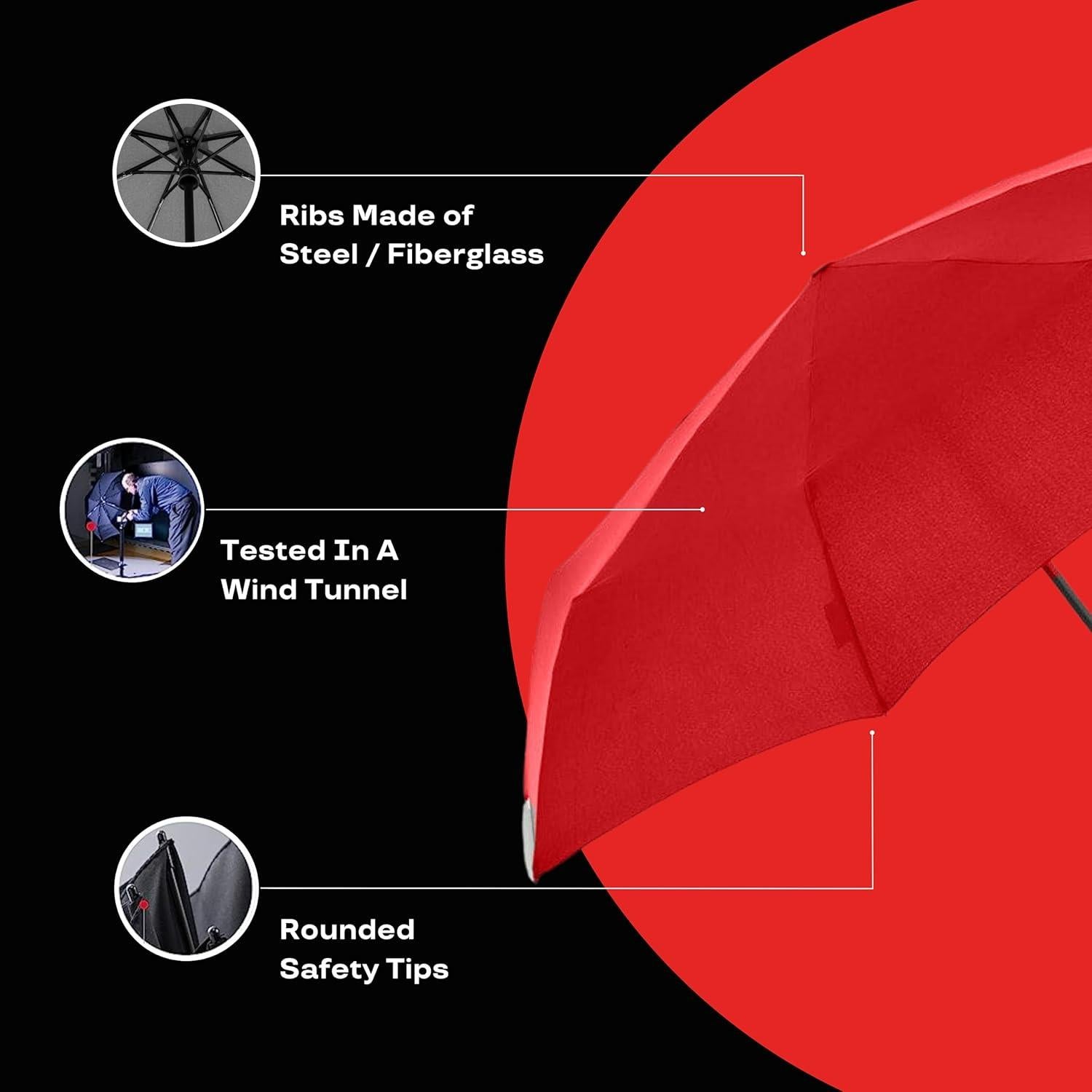 Paraguas Automático Knirps T.200 Compacto Rojo 97cm