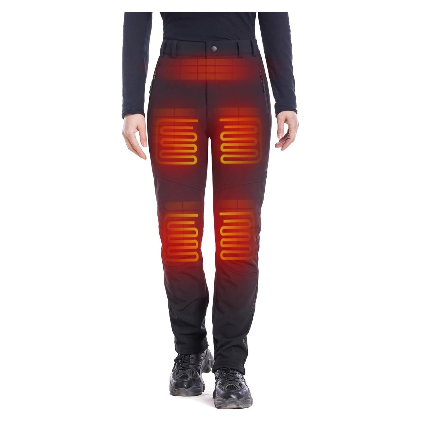 Pantalones Calentados DEWBU para Mujeres 12V Forro Polar