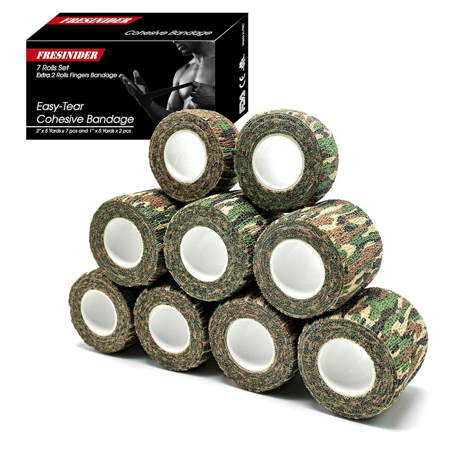 9 Rollos de Cinta Adhesiva Autoadhesiva FRESINIDER Camuflaje