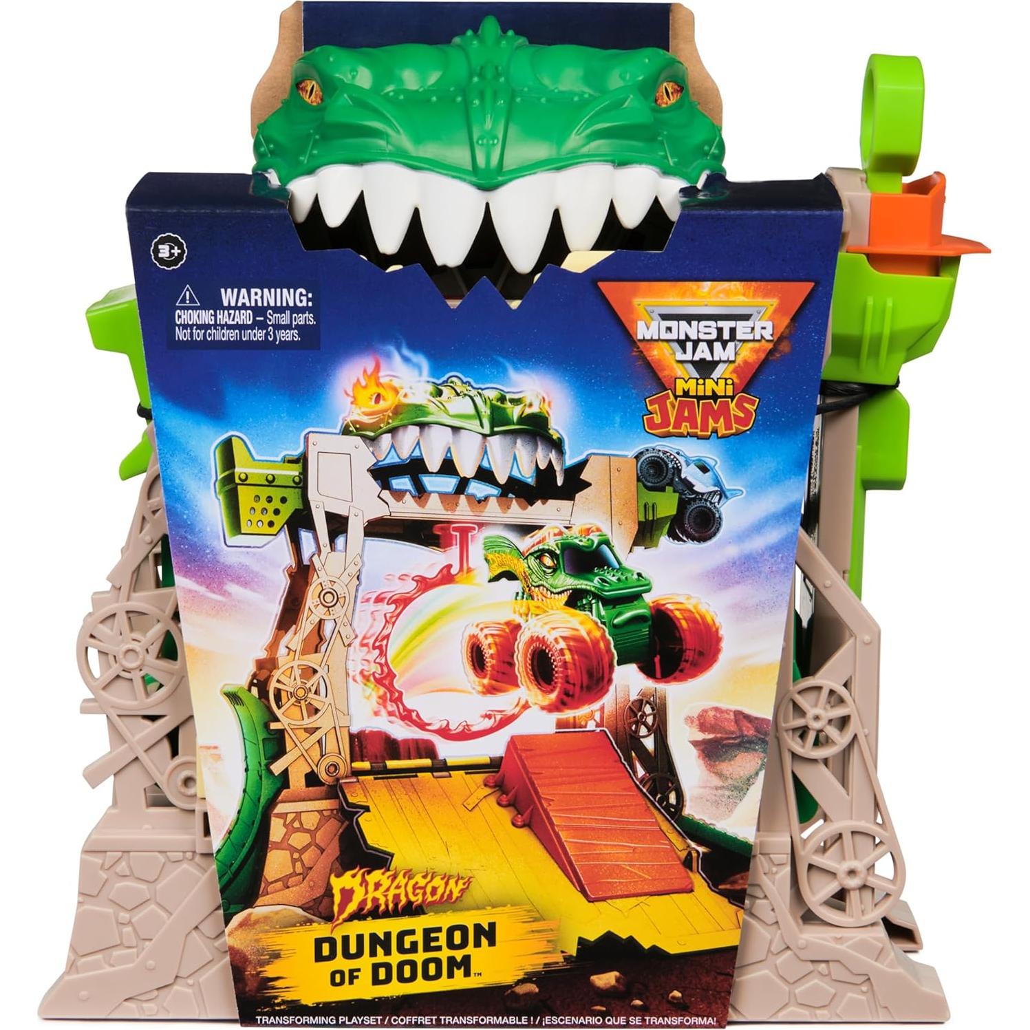 Monster Jam Mini Jams Dragón Playset 1:87 para Niños