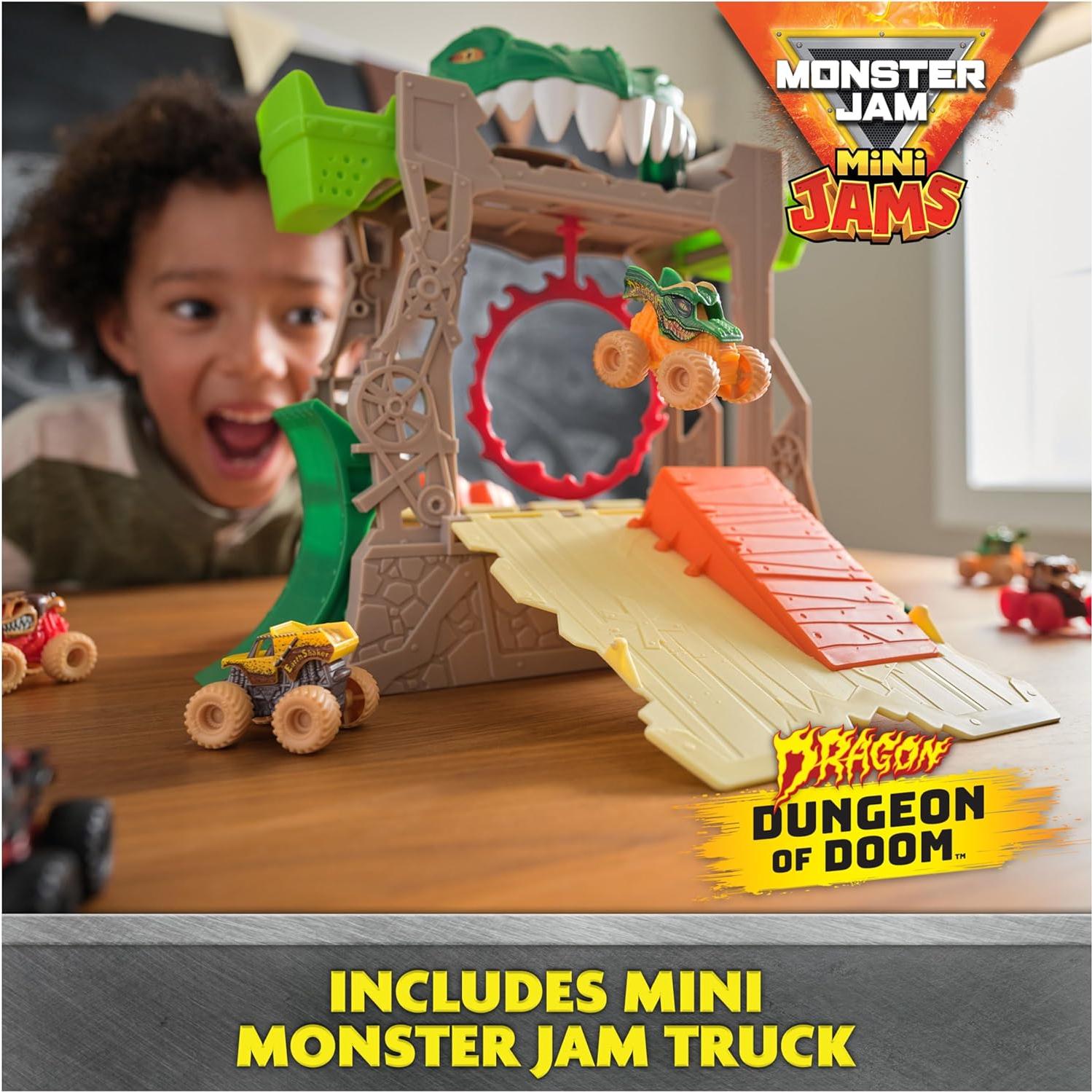 Monster Jam Mini Jams Dragón Playset 1:87 para Niños