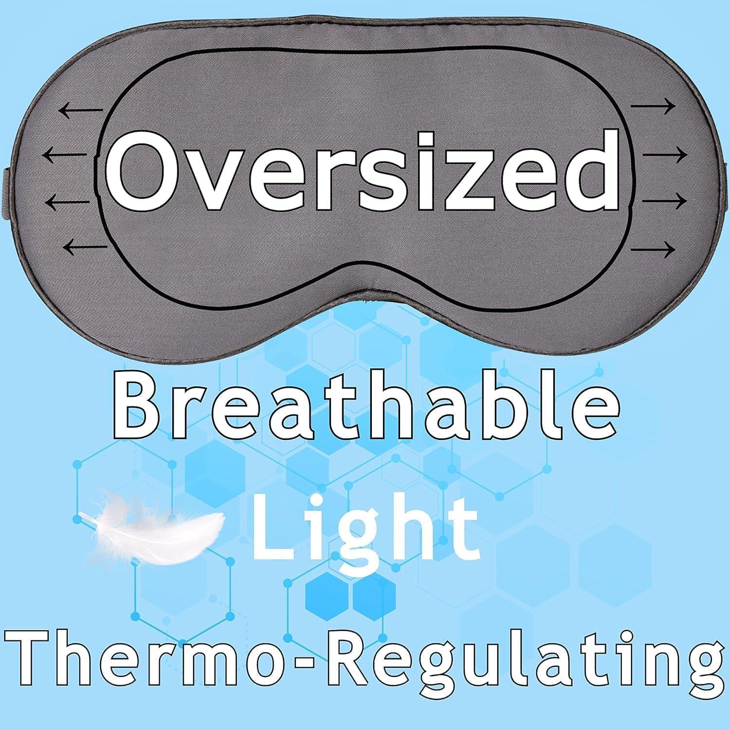 Máscara para dormir Seda Vegana Gris Oscuro 21.5x10.5cm