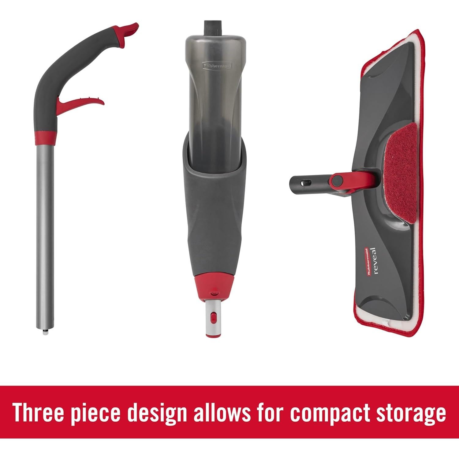 Mopa de Spray Rubbermaid Reveal con 3 Almohadillas Reutilizables