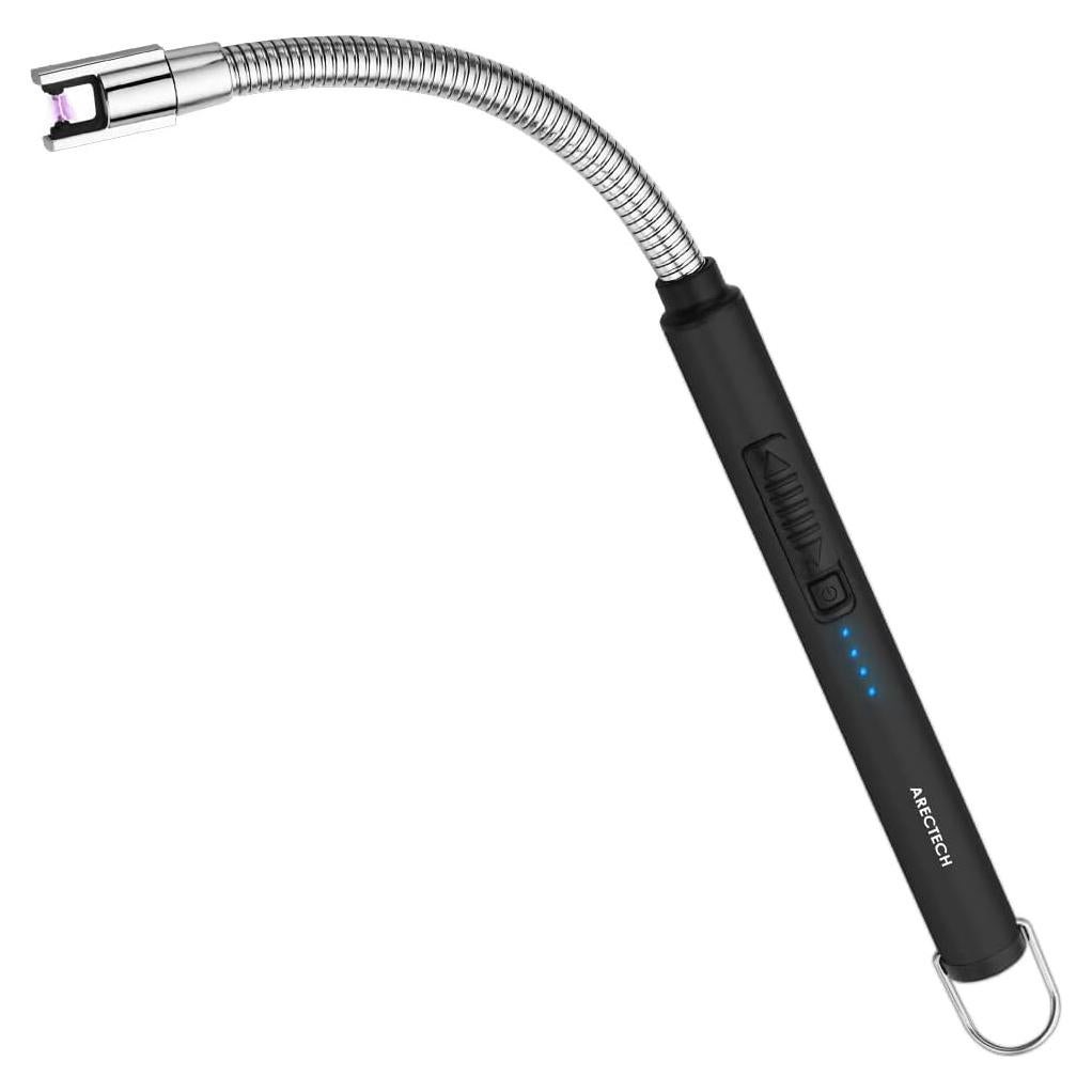 Encendedor Eléctrico Recargable ARECTECH Negro a Prueba de Viento