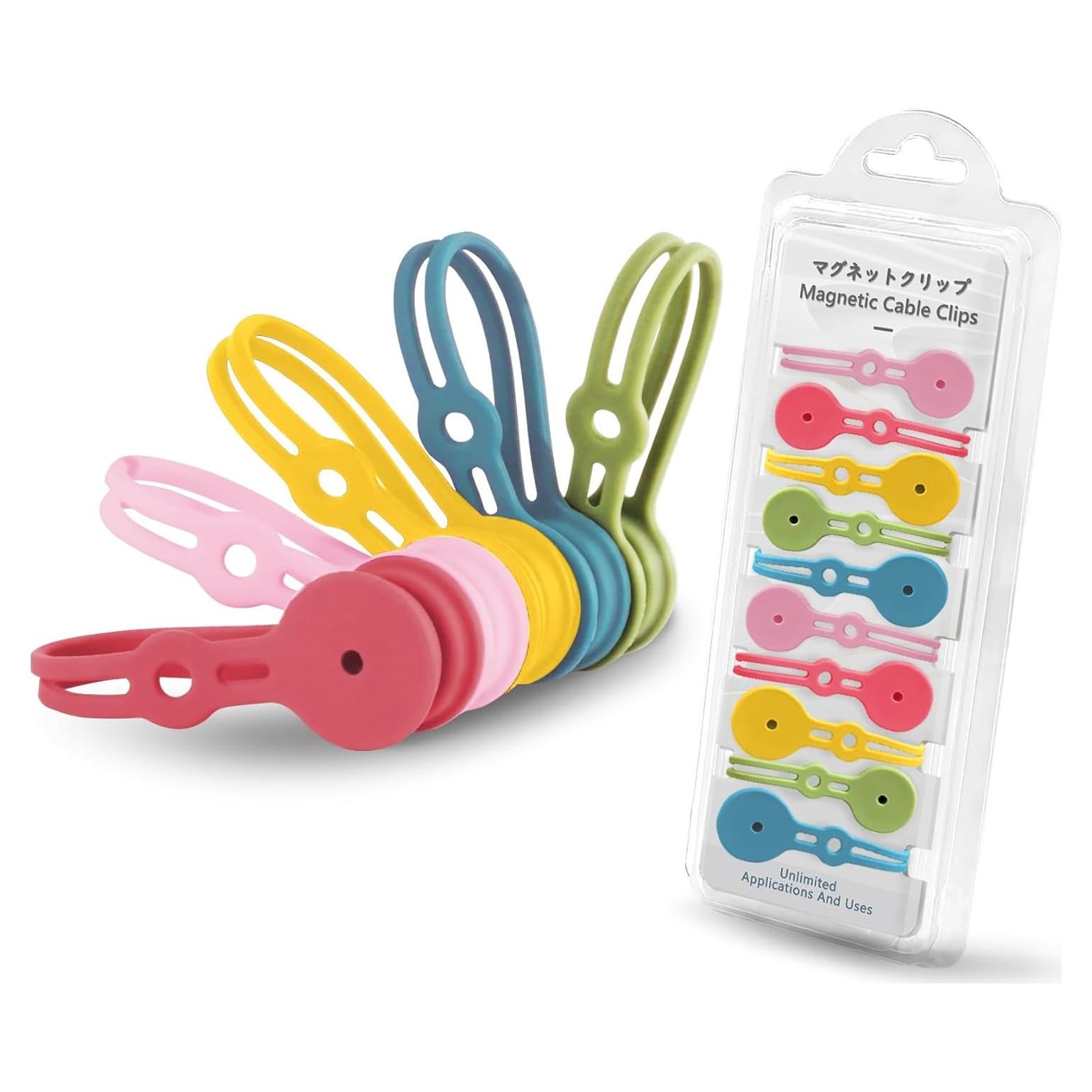 Correas Magnéticas de Silicona Xuuza para Organización de Cables - 10 Piezas