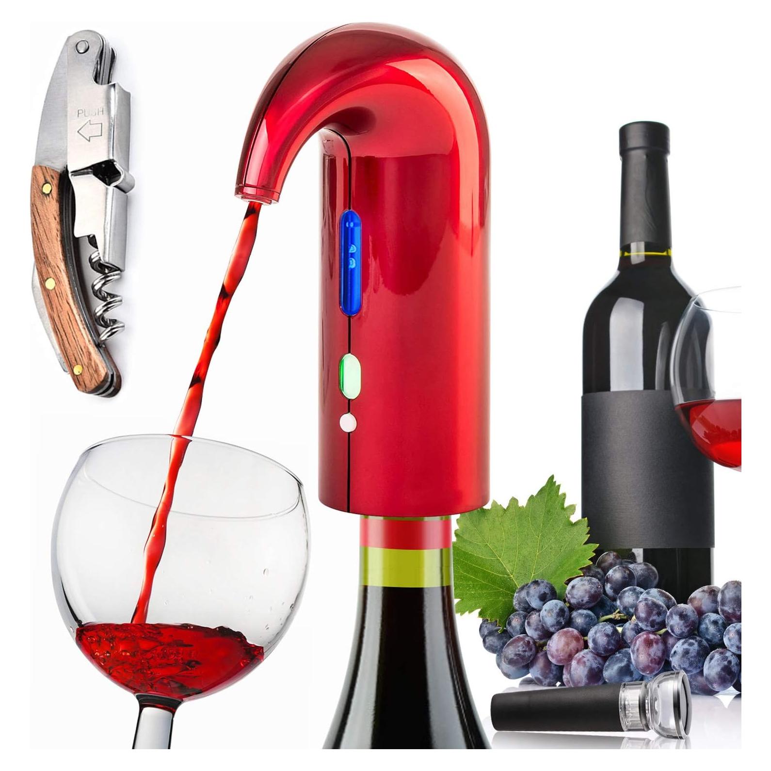 Acelerador de Vino Eléctrico Yoocylii Rojo Navidad 750ml