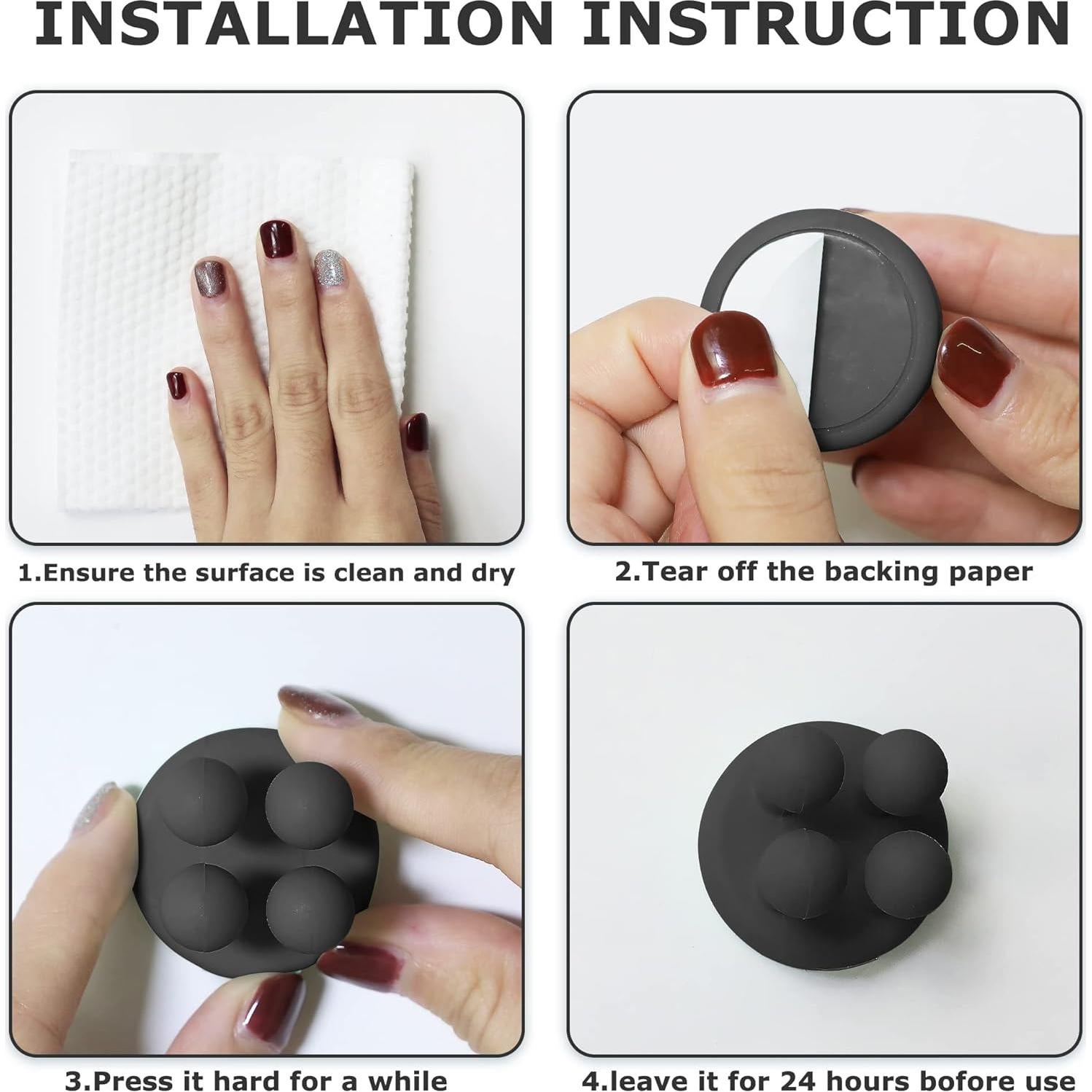 Soporte de Cepillo de Dientes XoYoZo 4 Pcs Silicona Impermeable