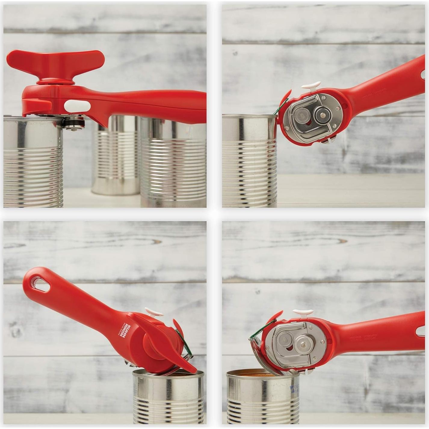 Abridor de Latas Kuhn Rikon Auto Safety 5 en 1 Rojo