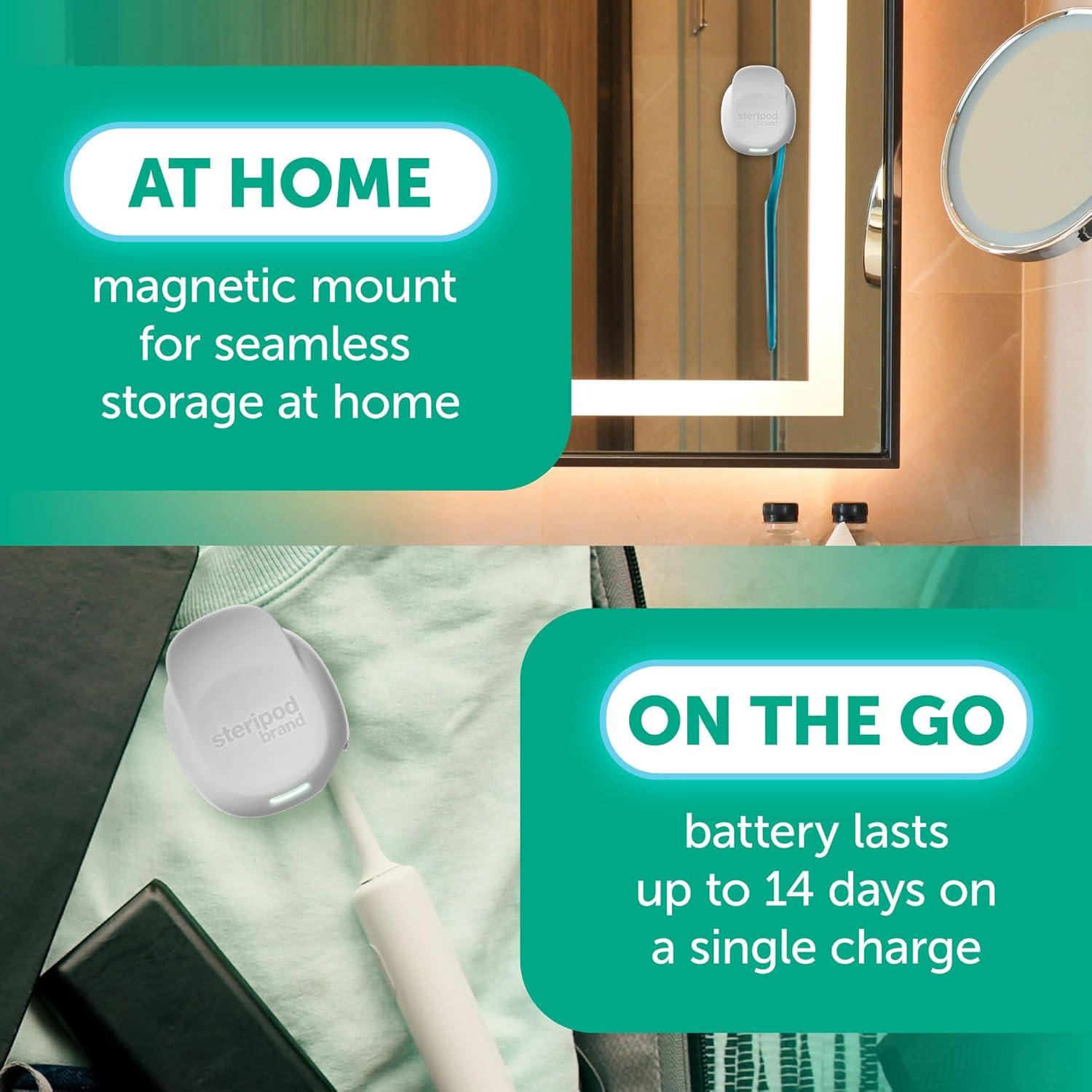 Clip Desinfectante UV Steripod Portátil Perla - 1 Unidad