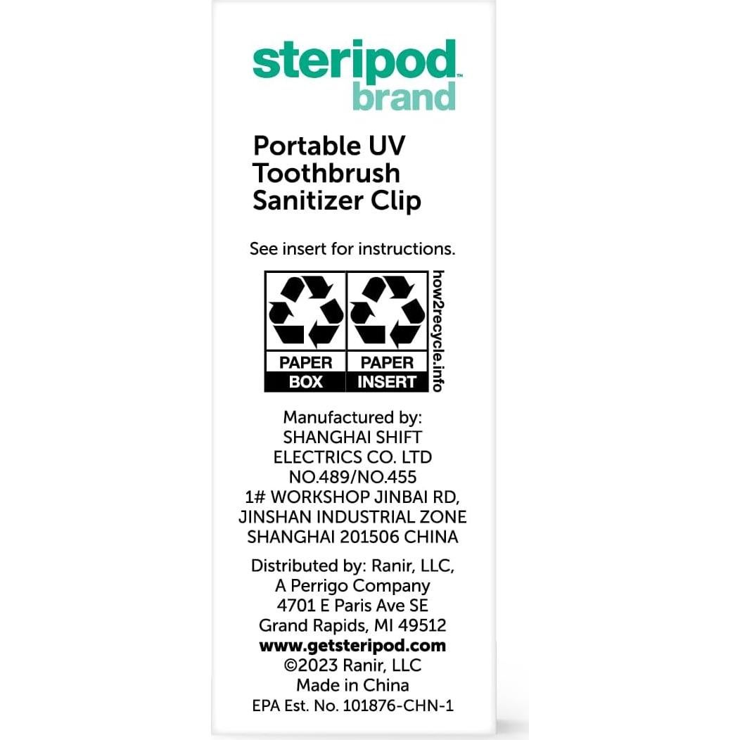 Clip Desinfectante UV Steripod Portátil Perla - 1 Unidad