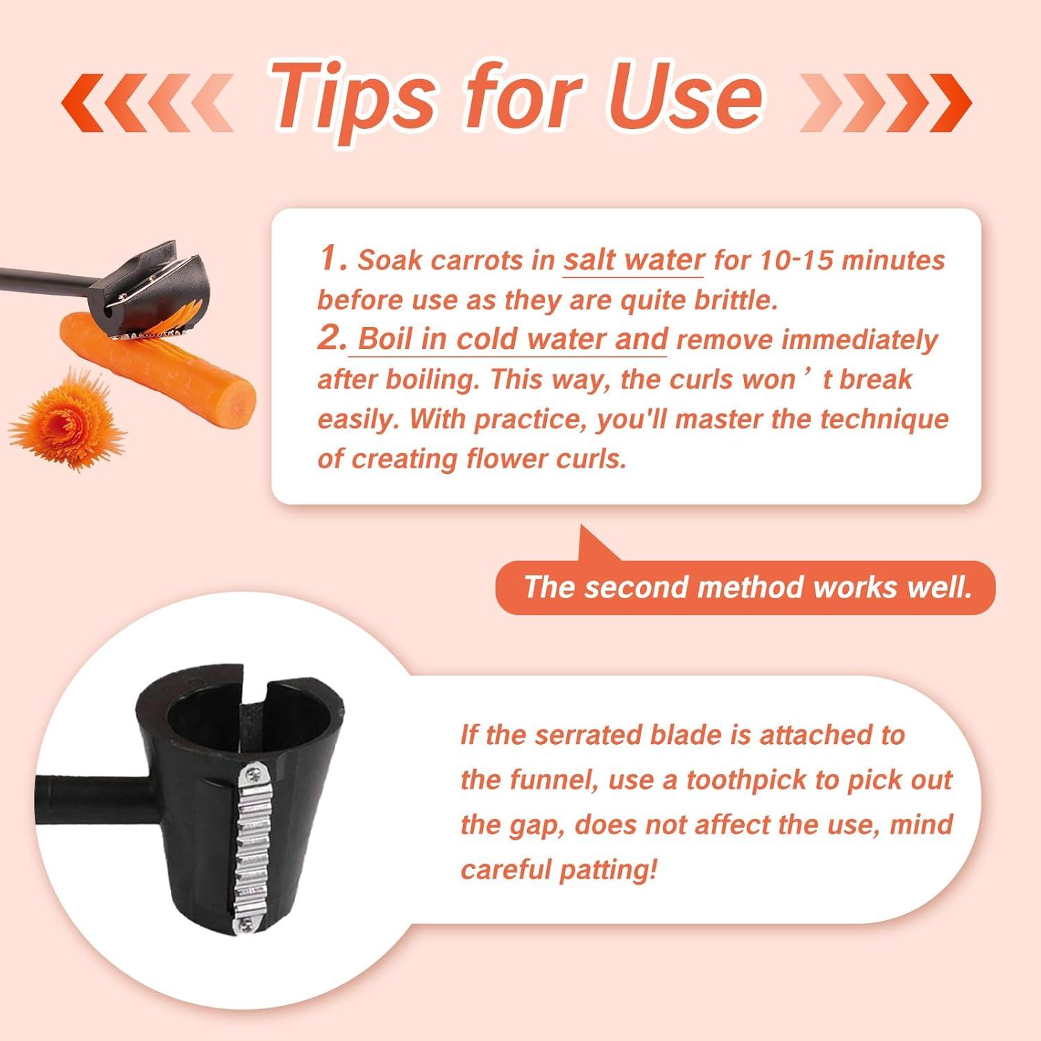 Cortador y Pelador de Zanahorias YAFIYGI 2-en-1 Acero Inoxidable