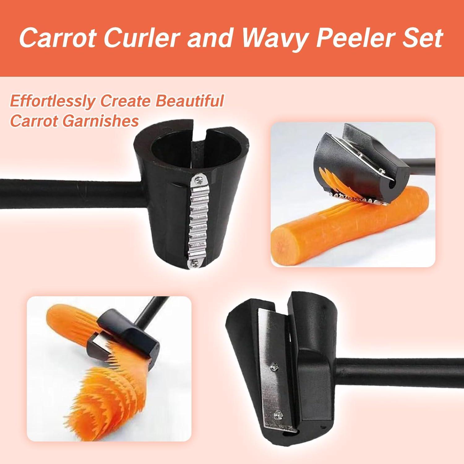 Cortador y Pelador de Zanahorias YAFIYGI 2-en-1 Acero Inoxidable