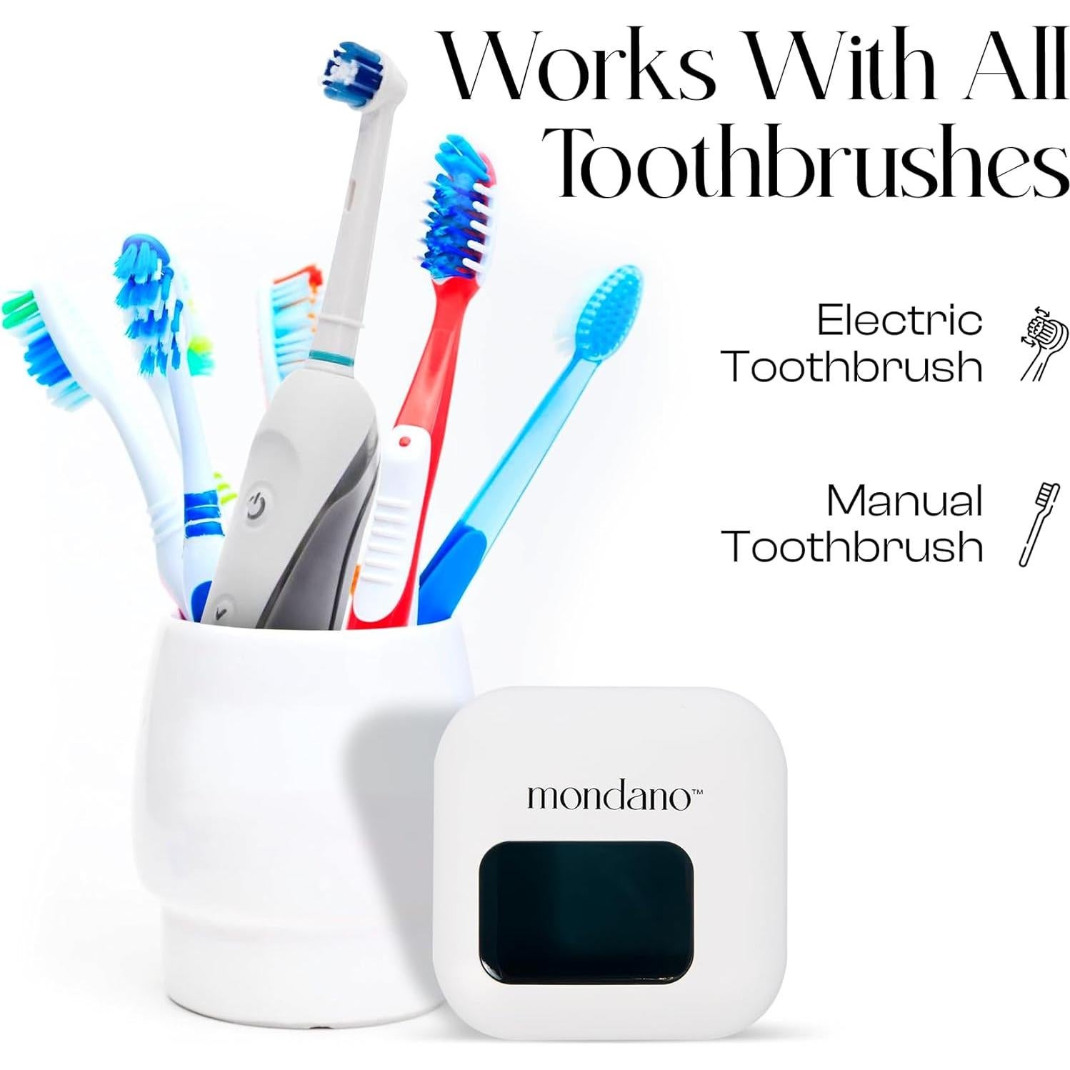 Sanitizador de Cepillos de Dientes UV-C Mondano - Blanco