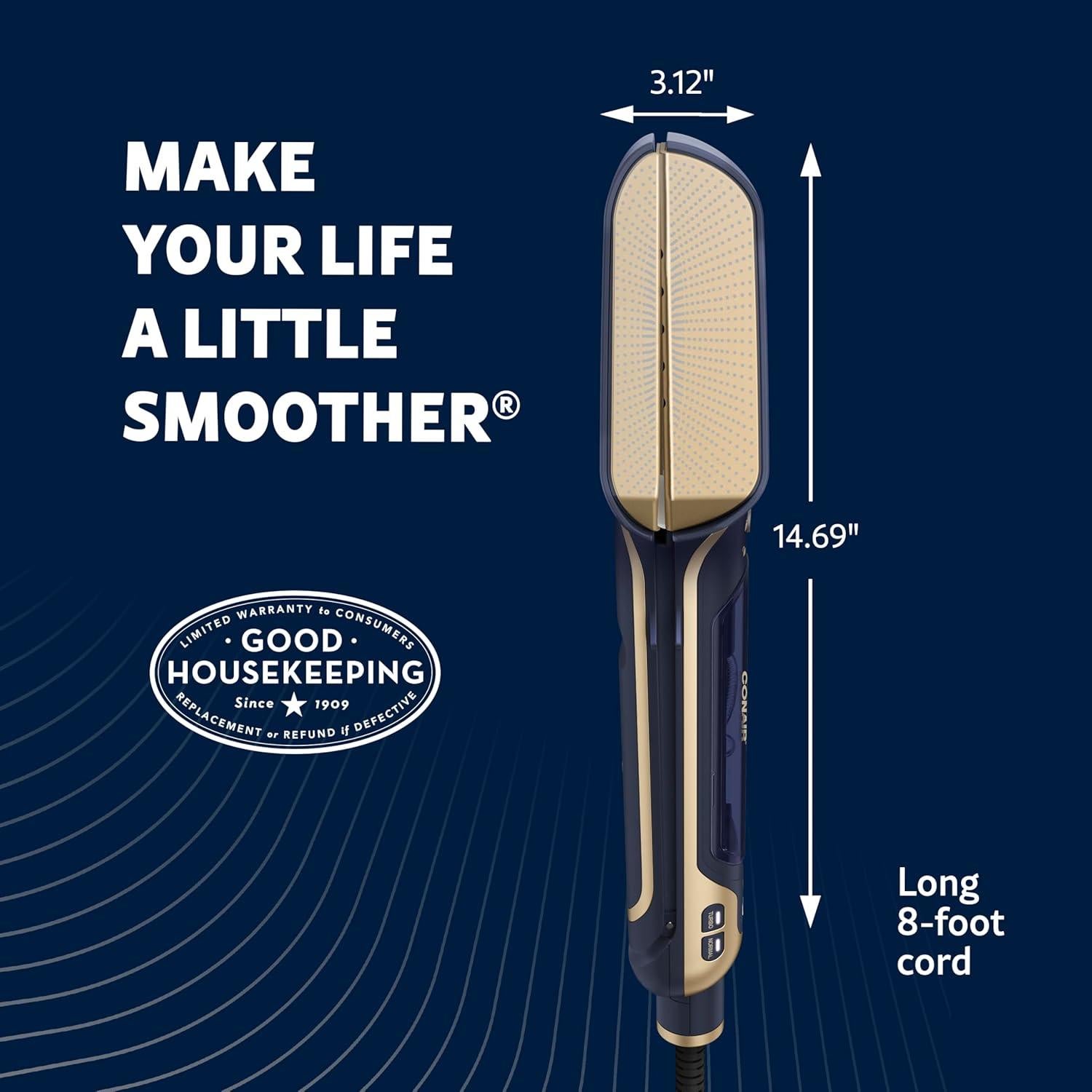 Plancha Vaporizador 3 en 1 Conair GSP201AMZ Azul Medianoche