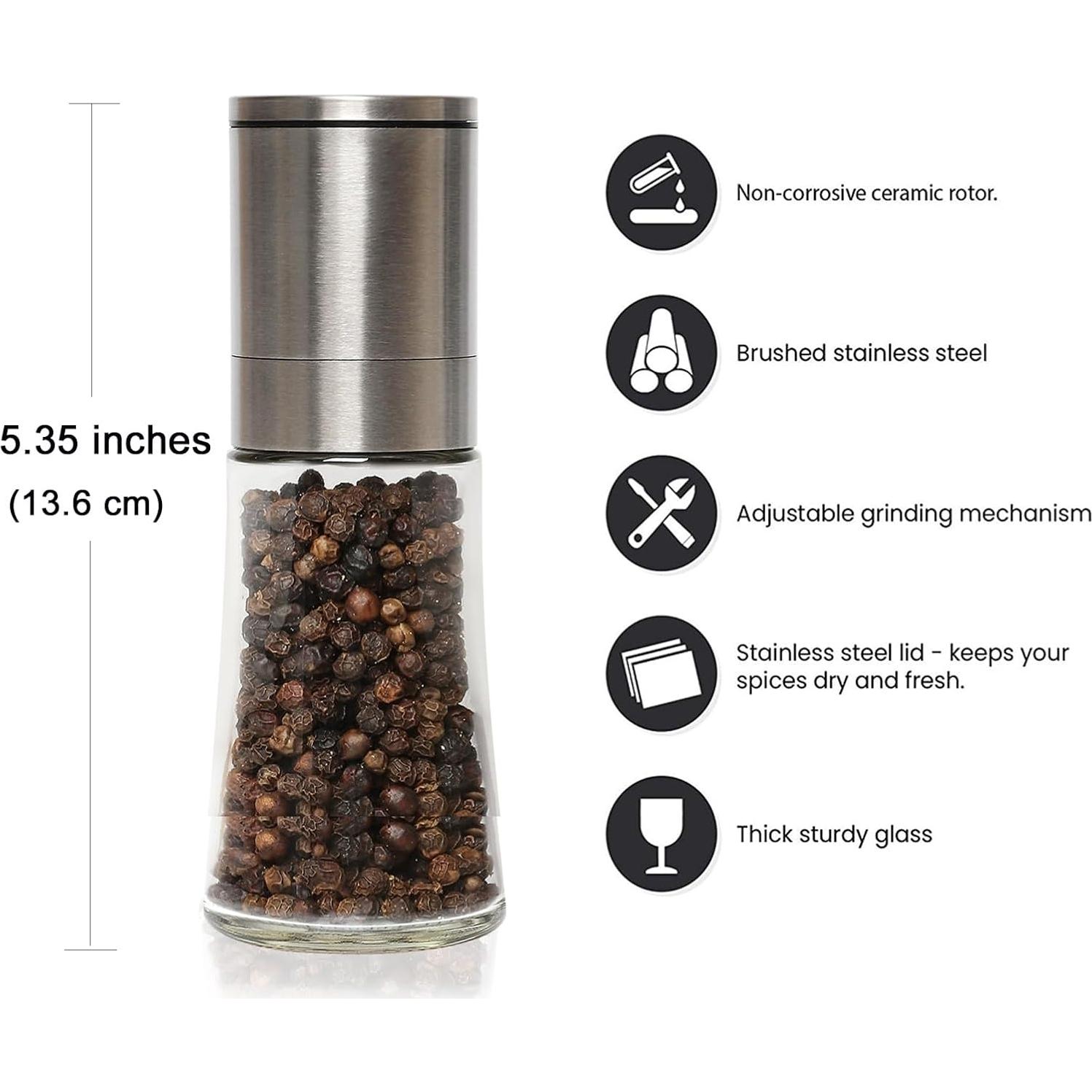 Molinillo de Sal y Pimienta Manual Bunchtou 13.5cm Acero Inoxidable