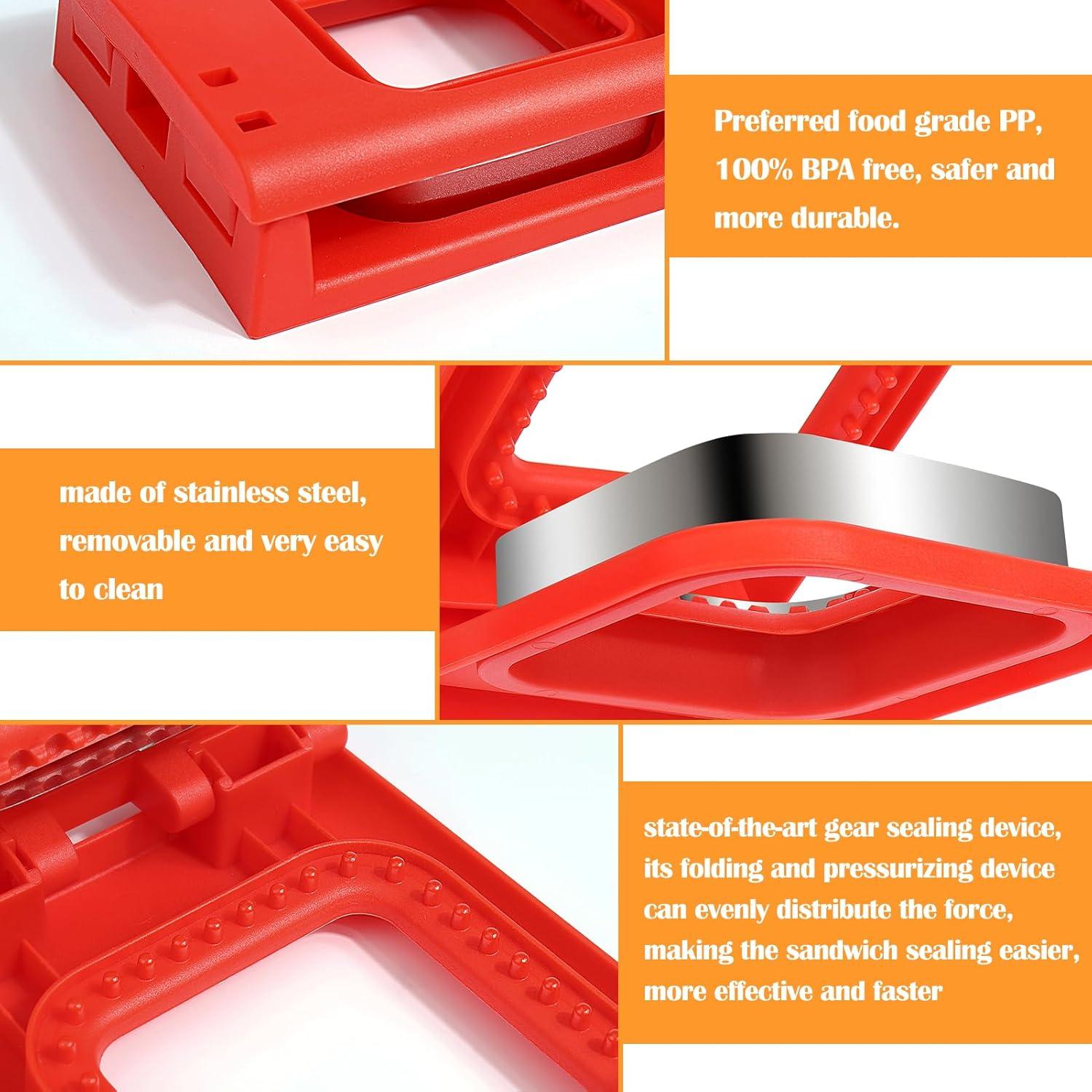 Cortador y Sellador de Sándwiches Vodolo 2PCS Sin Corteza