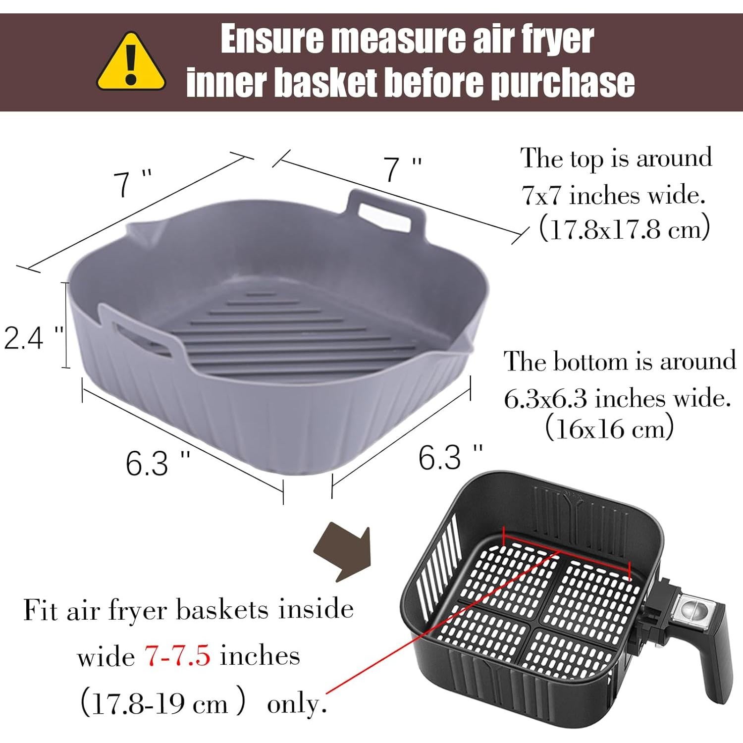 Forros de Silicona Cuadrados Golden Associate 7" Reutilizables