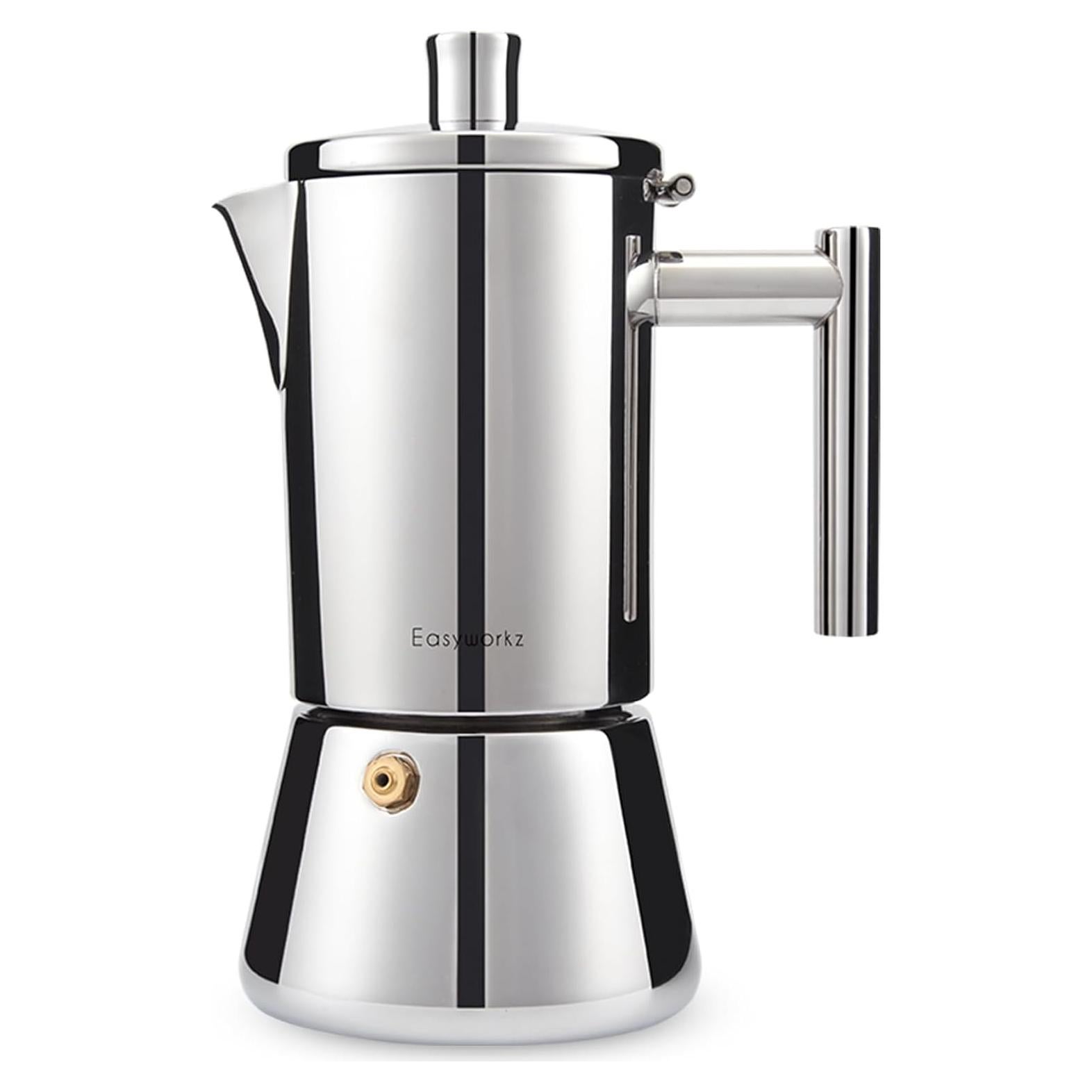 Cafetera Espresso Moka Easyworkz de Acero Inoxidable 6 Tazas