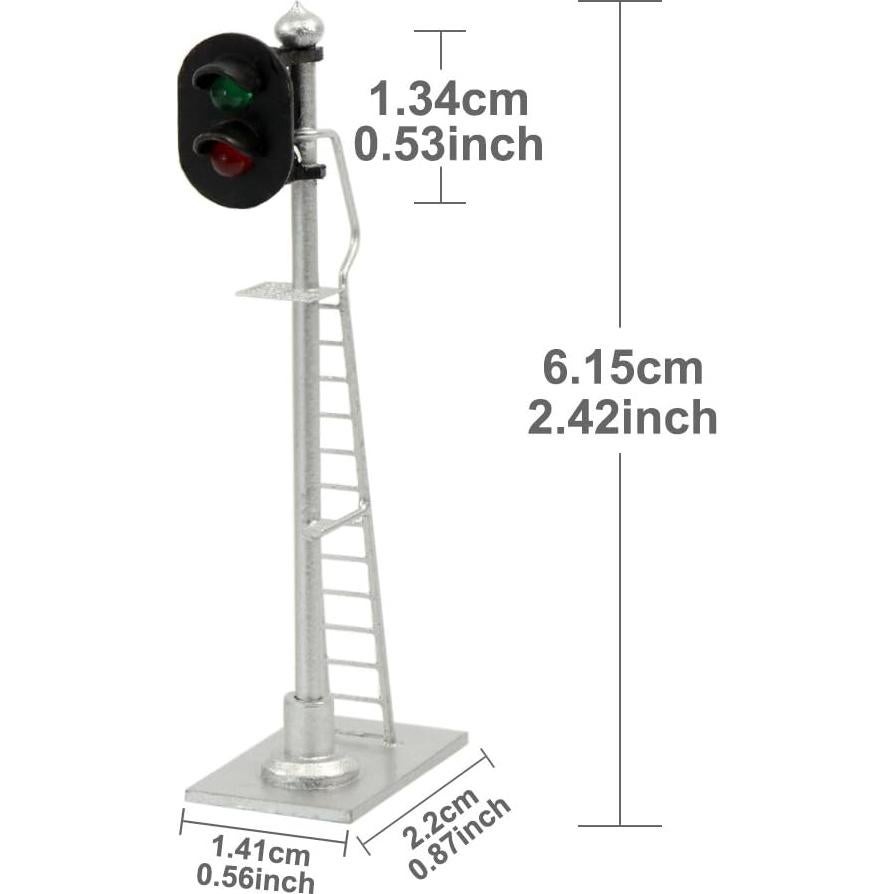 Señales de Ferrocarril HO Evemodel JTD873GR 3PCS 12V LED