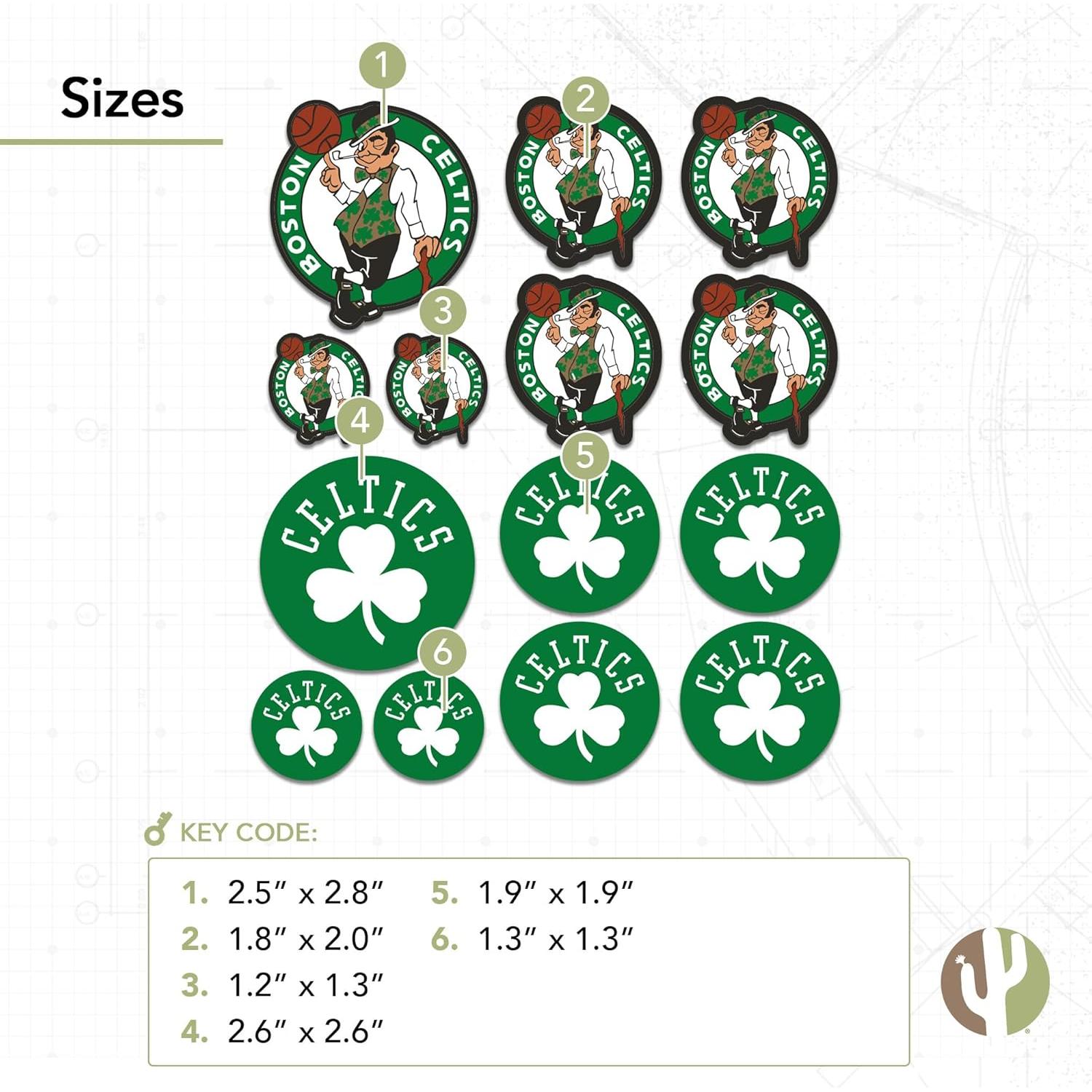 Calcomanías NBA Boston Celtics Desert Cactus Vinilo 27.94x21.59cm