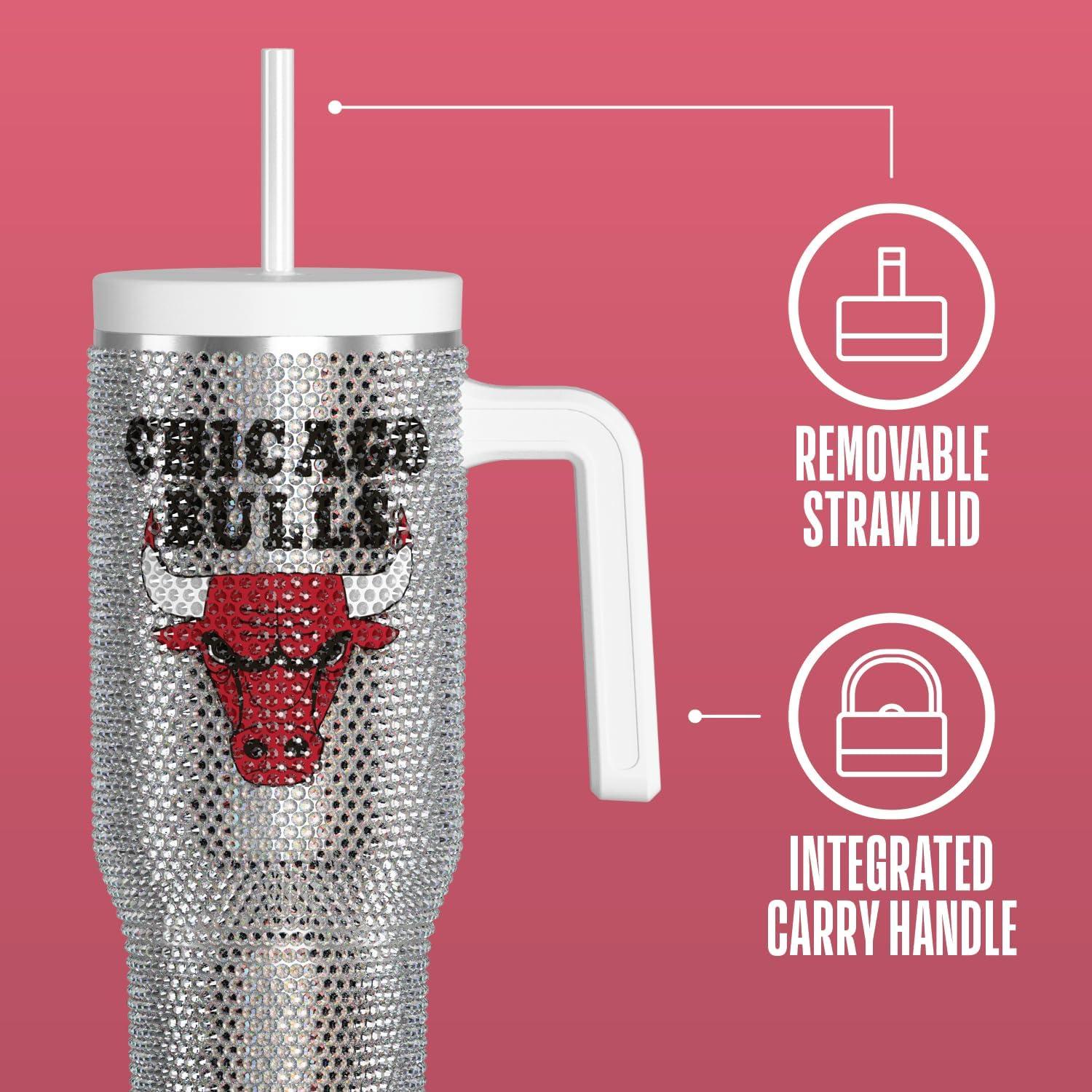 Taza Aislada Hydrapeak 1L Chicago Bulls con Rhinestones