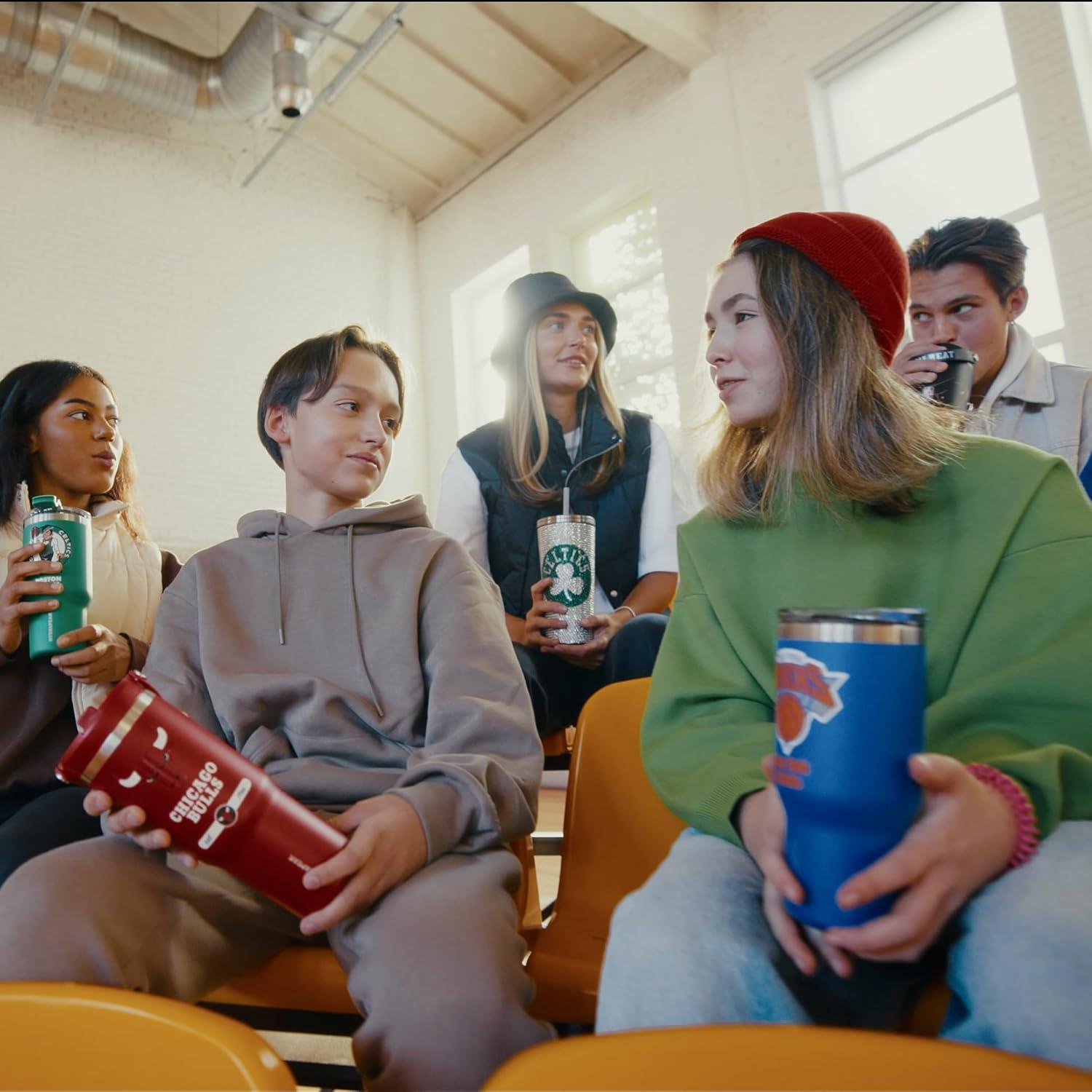 Taza Aislada Hydrapeak 1L Chicago Bulls con Rhinestones