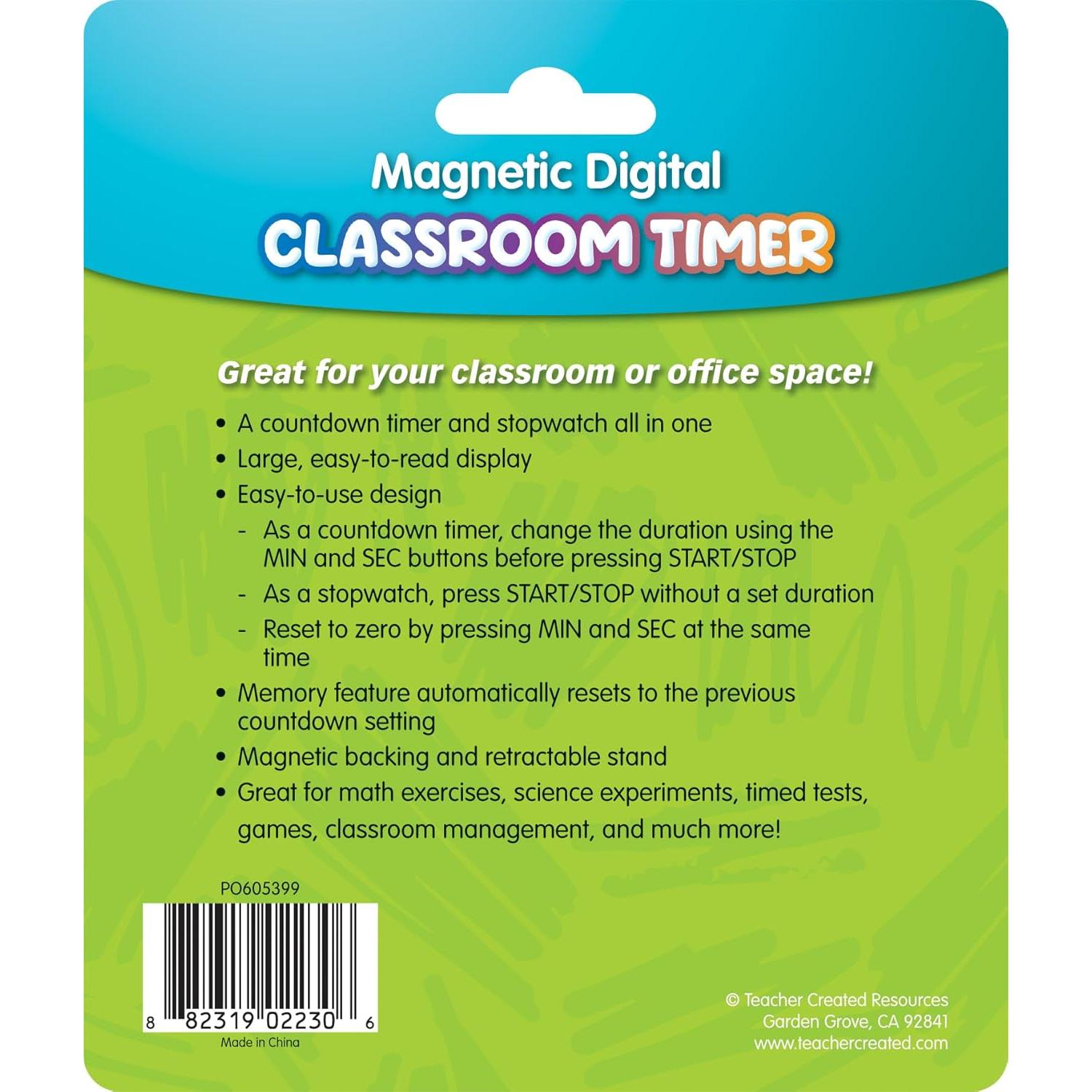 Temporizador Digital Magnético Teacher Created Resources Negro