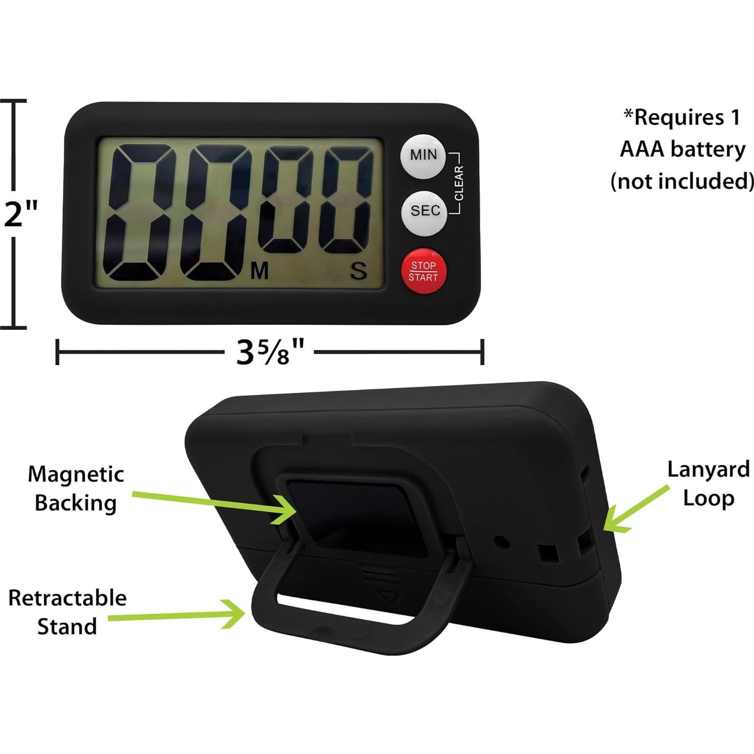 Temporizador Digital Magnético Teacher Created Resources Negro