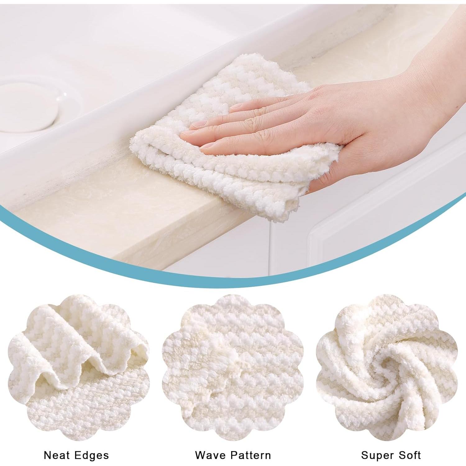 Paquete de 12 Paños de Cocina Homaxy Microfibra Beige 25.4 cm