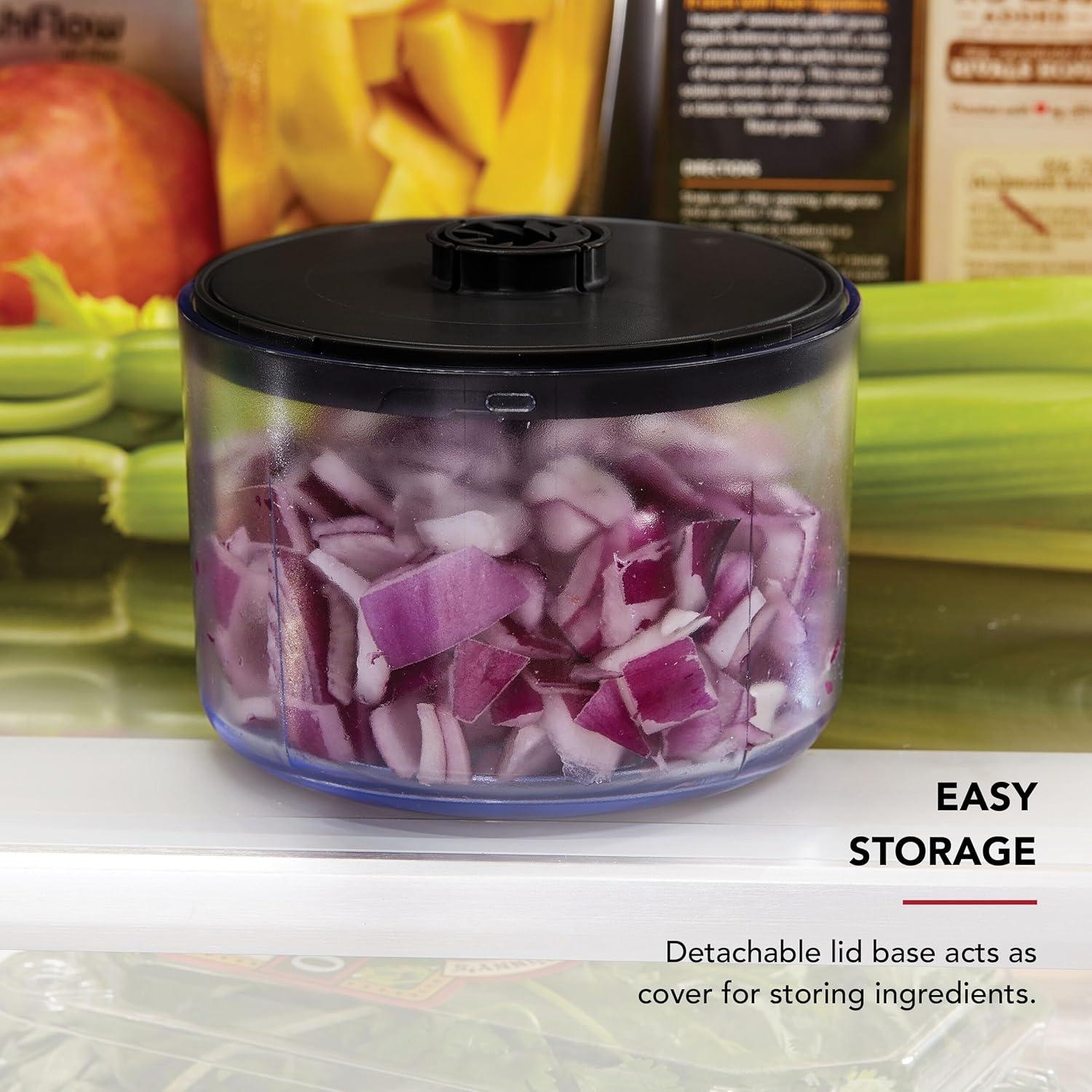 Picador Manual KitchenAid 3.8 Tazas Negro - Cuchillas Acero Inoxidable