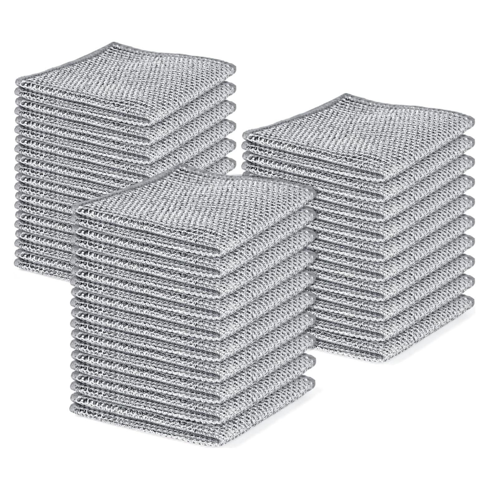 Juego de 30 estropajos de acero inoxidable Aidoclip