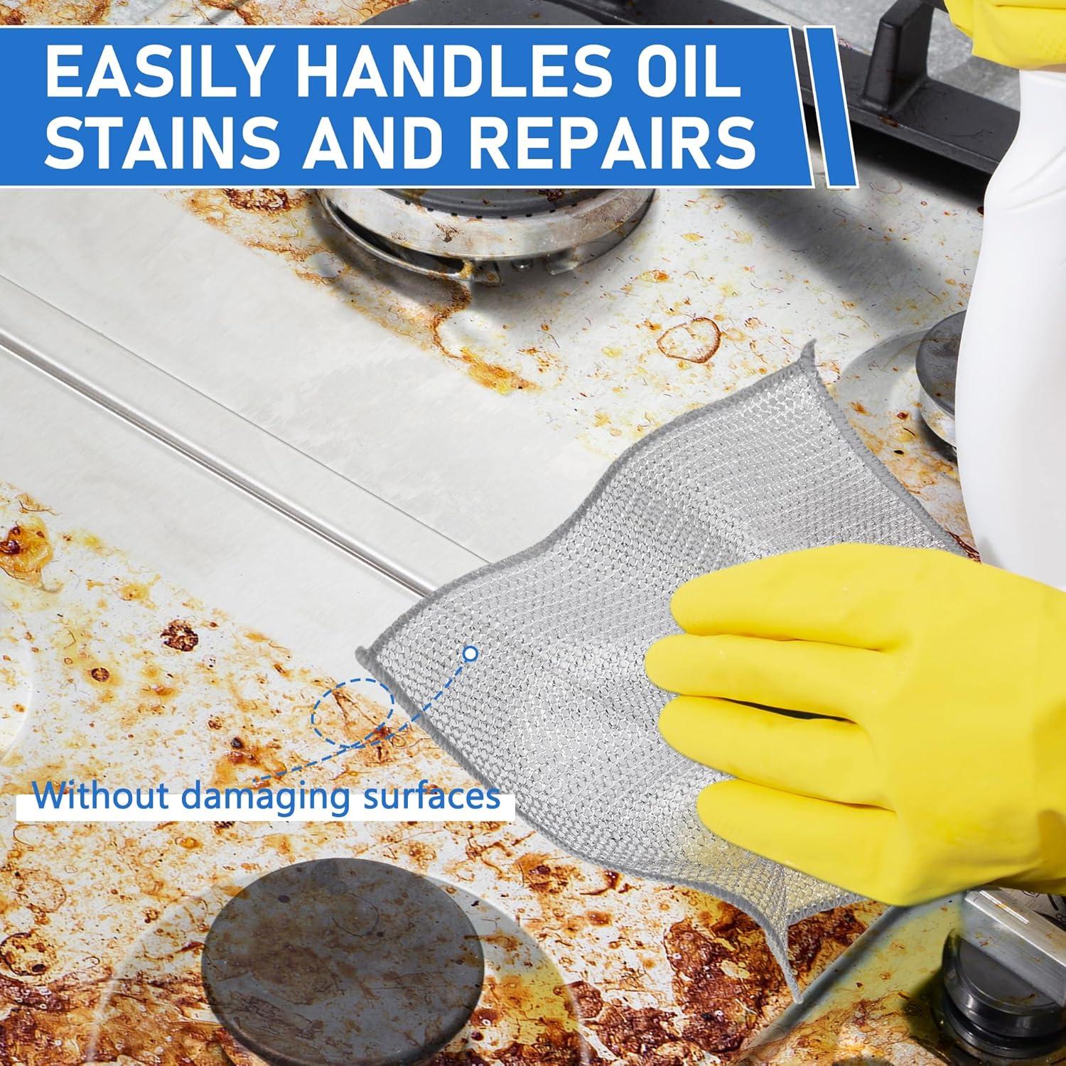 Juego de 30 estropajos de acero inoxidable Aidoclip