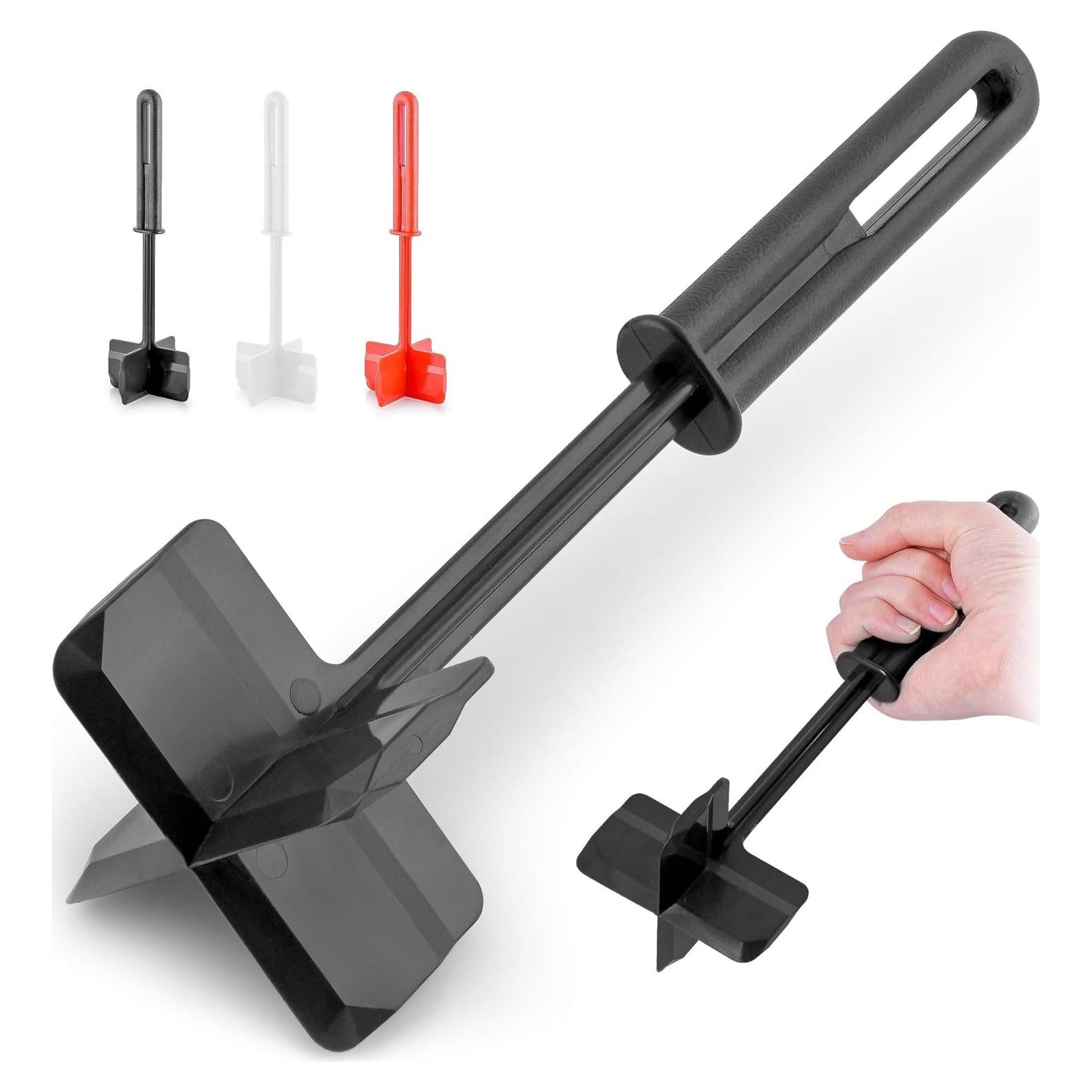 Simple Craft Meat Chopper - Premium Meat Masher, Ground Beef Masher, & Hamburger Chopper Utensil - Perfect For Turkey, Mashed Potato, Baking, Cooking & More (Black)