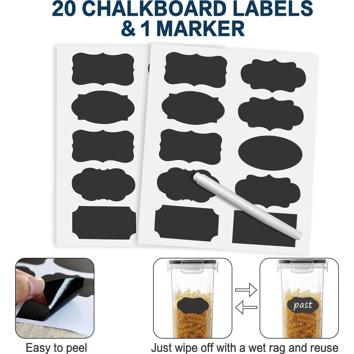 Juego de 6 Contenedores Herméticos MCIRCO 4L para Alimentos