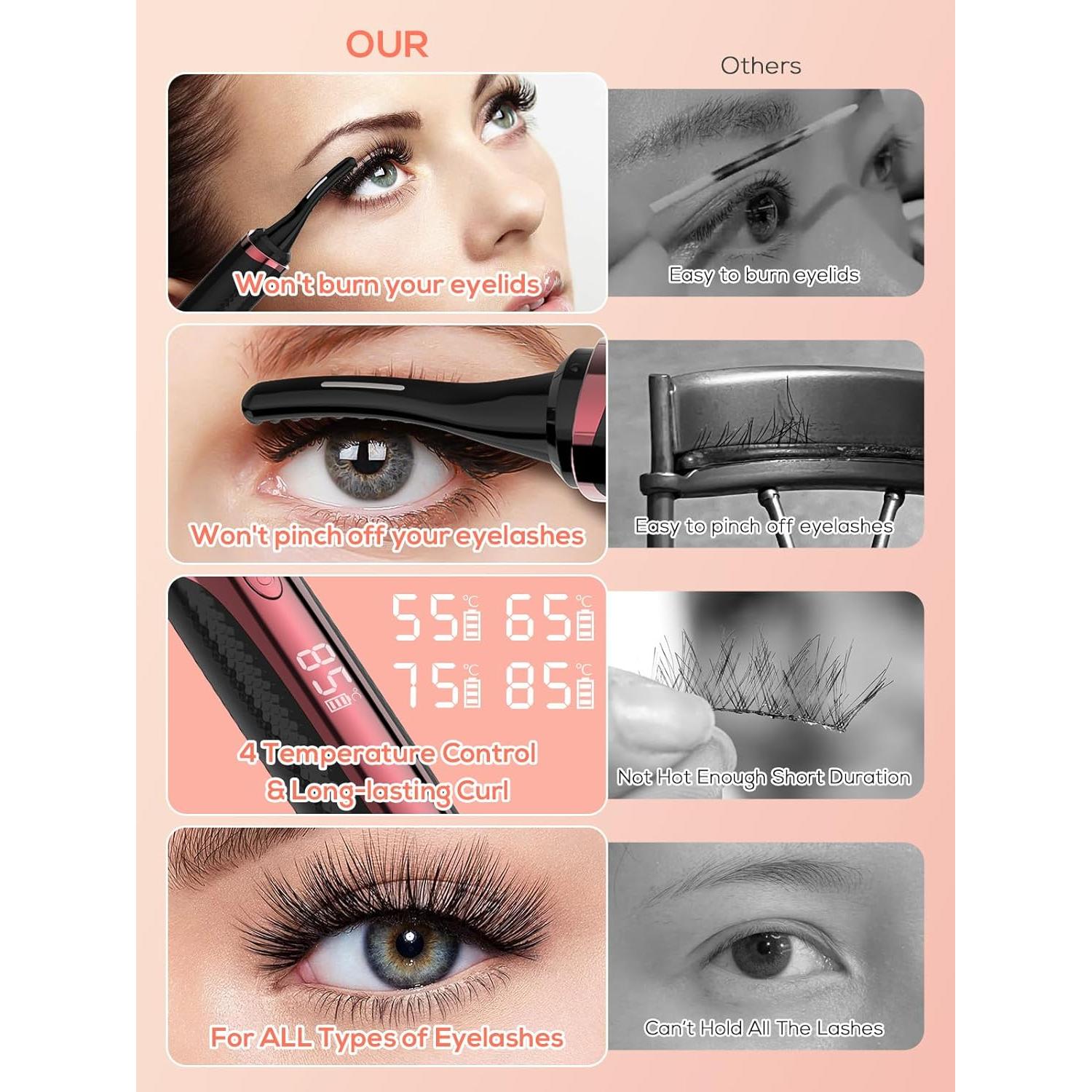 Rizador de Pestañas Eléctrico SMILING SHARK EB-01 4 Temperaturas