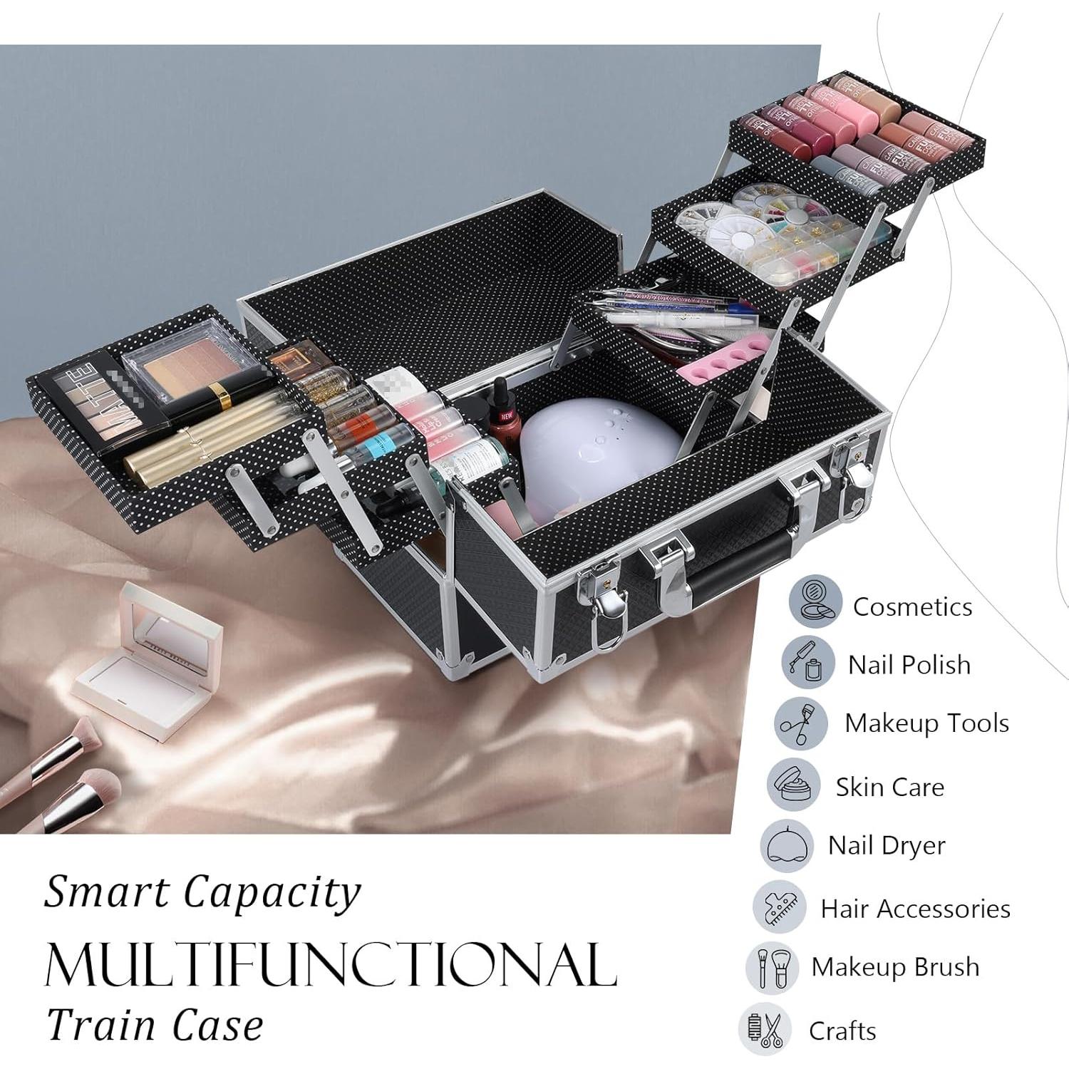 Estuche de Maquillaje Profesional Frenessa 30 cm Negro