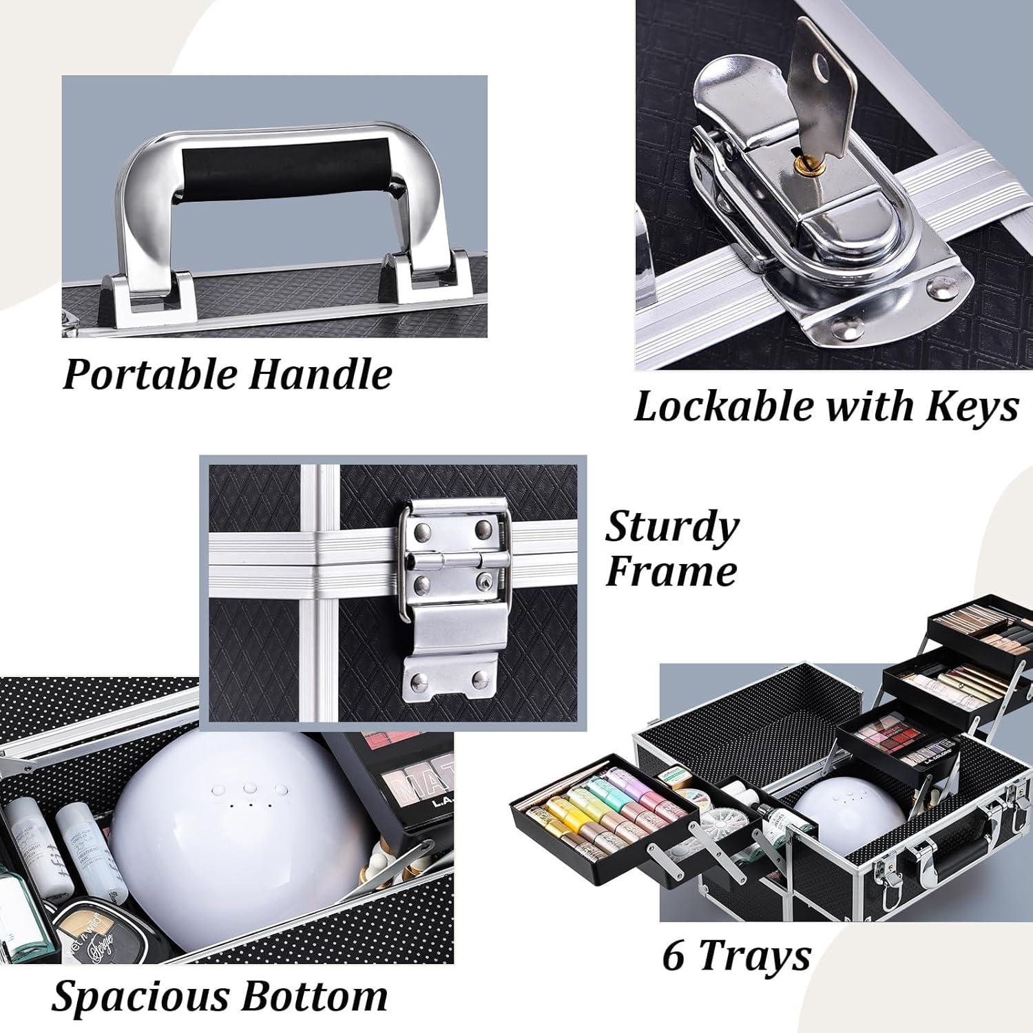 Estuche de Maquillaje Profesional Frenessa 30 cm Negro