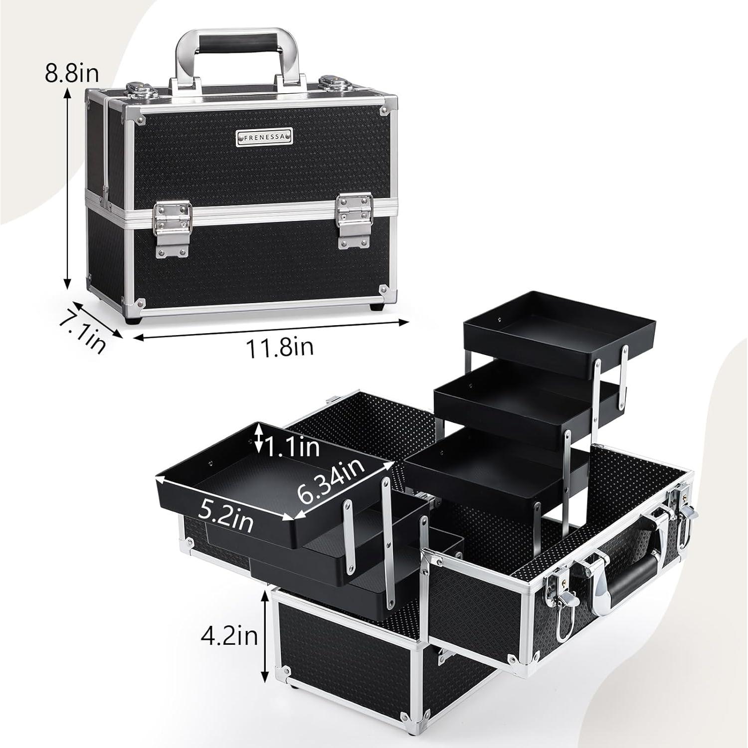 Estuche de Maquillaje Profesional Frenessa 30 cm Negro