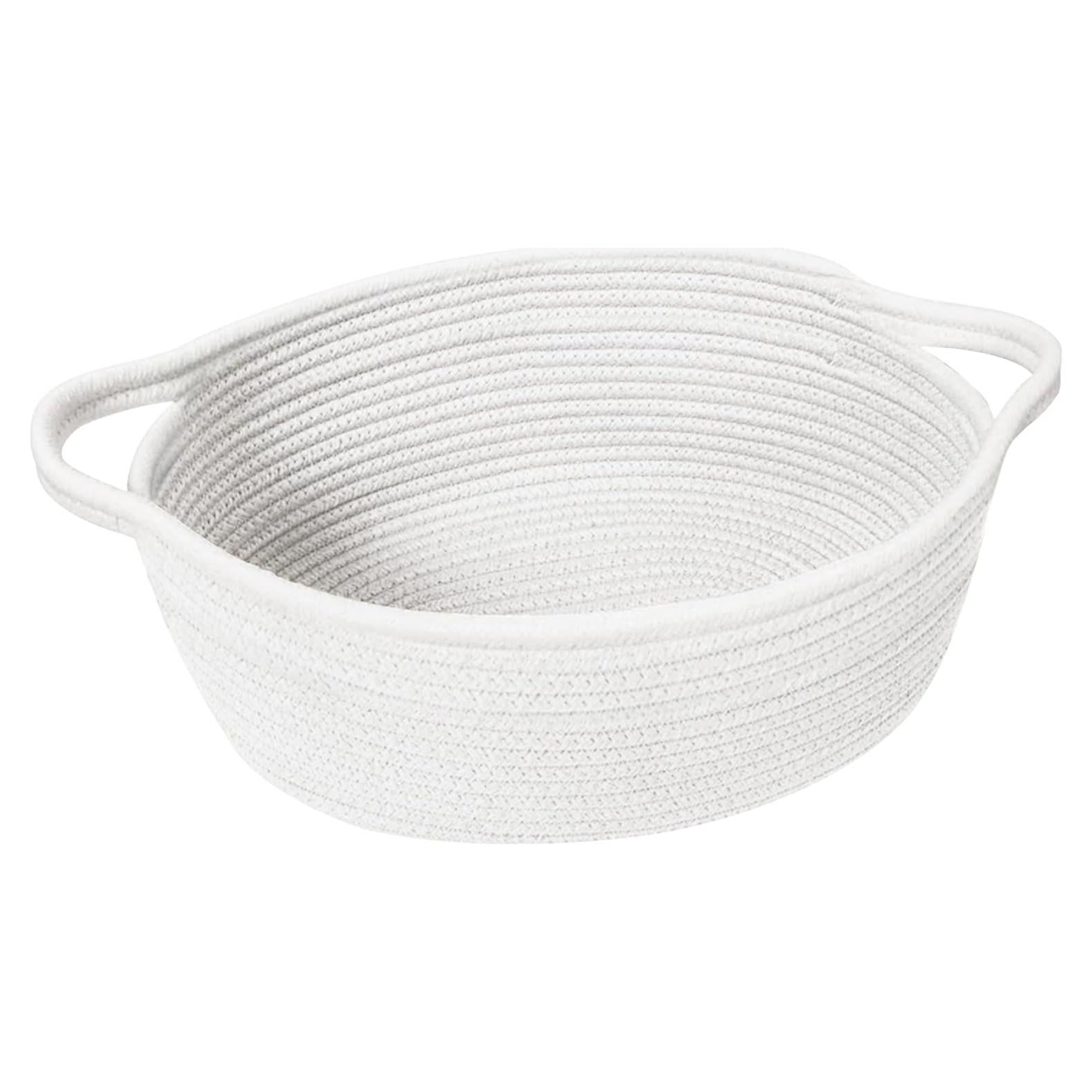 Cesta de Regalo Tejida HONCESTA 30x20x12 cm Blanca