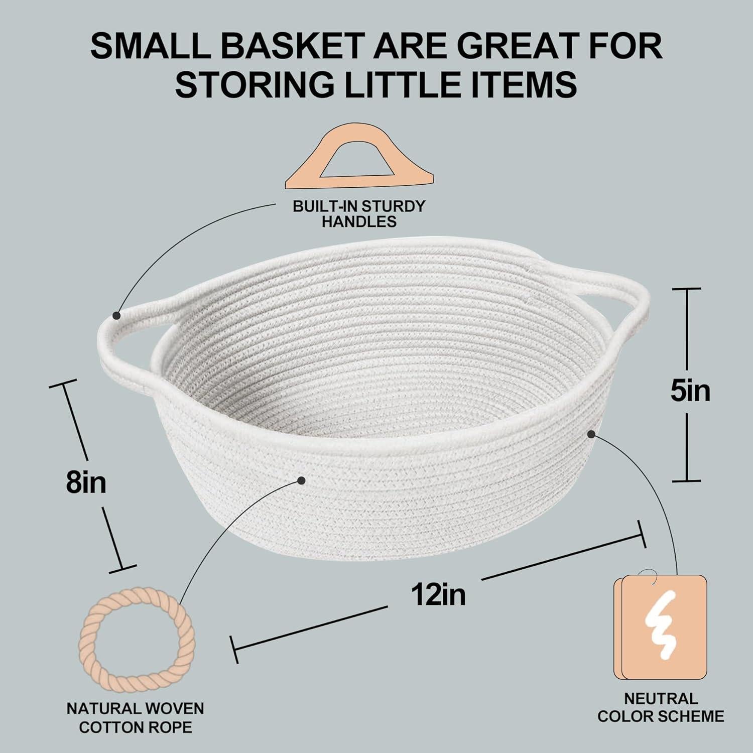 Cesta de Regalo Tejida HONCESTA 30x20x12 cm Blanca