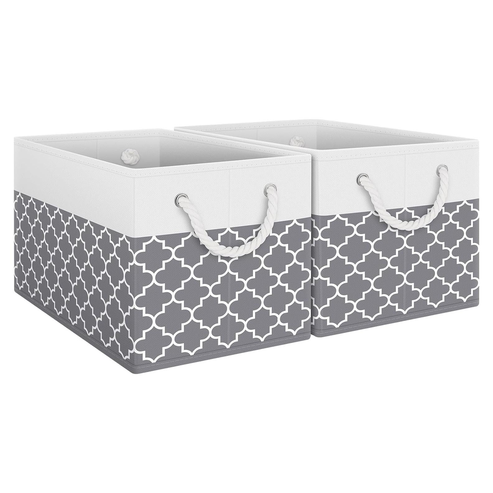 Cestas de Almacenamiento Fab Totes 2-Pack Gris Trébol 38x25x24 cm