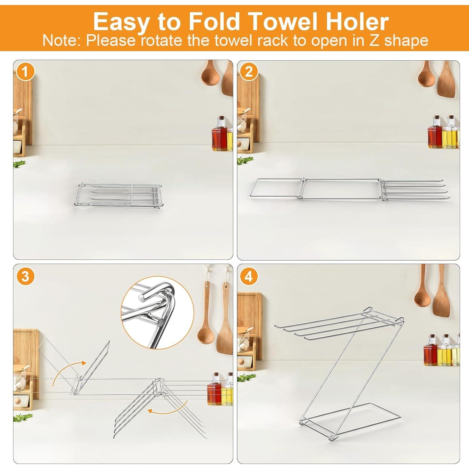 Soporte para Toallas de Cocina Seropy TH de Acero Inoxidable