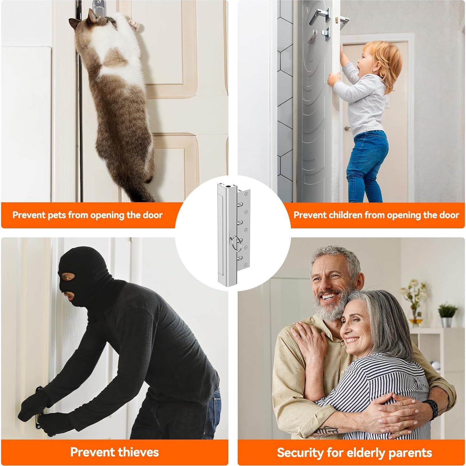 Bloqueo de Seguridad para Puerta Tonitrui DL8 Plata 20.32cm