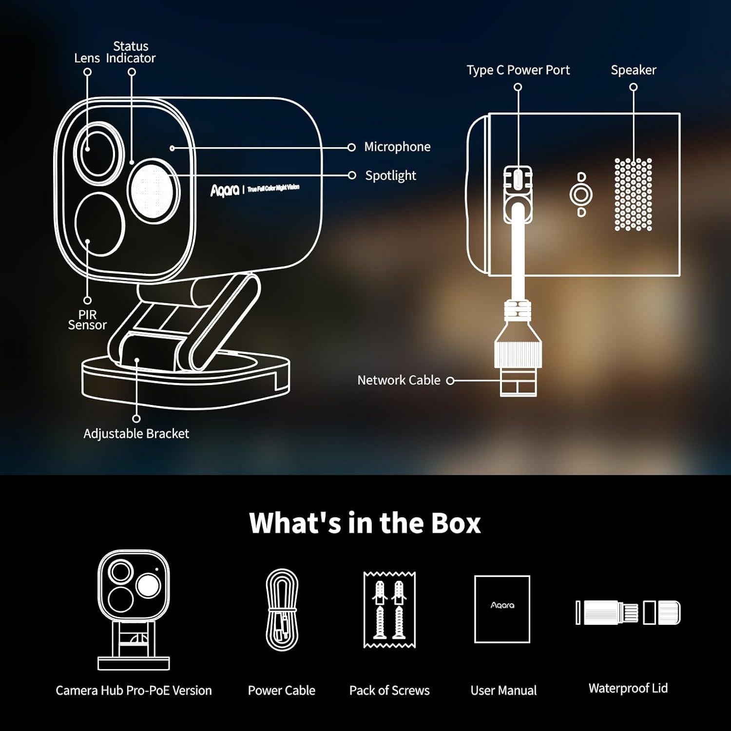 Cámara de Seguridad Aqara Hub G5 Pro 4MP PoE Gris